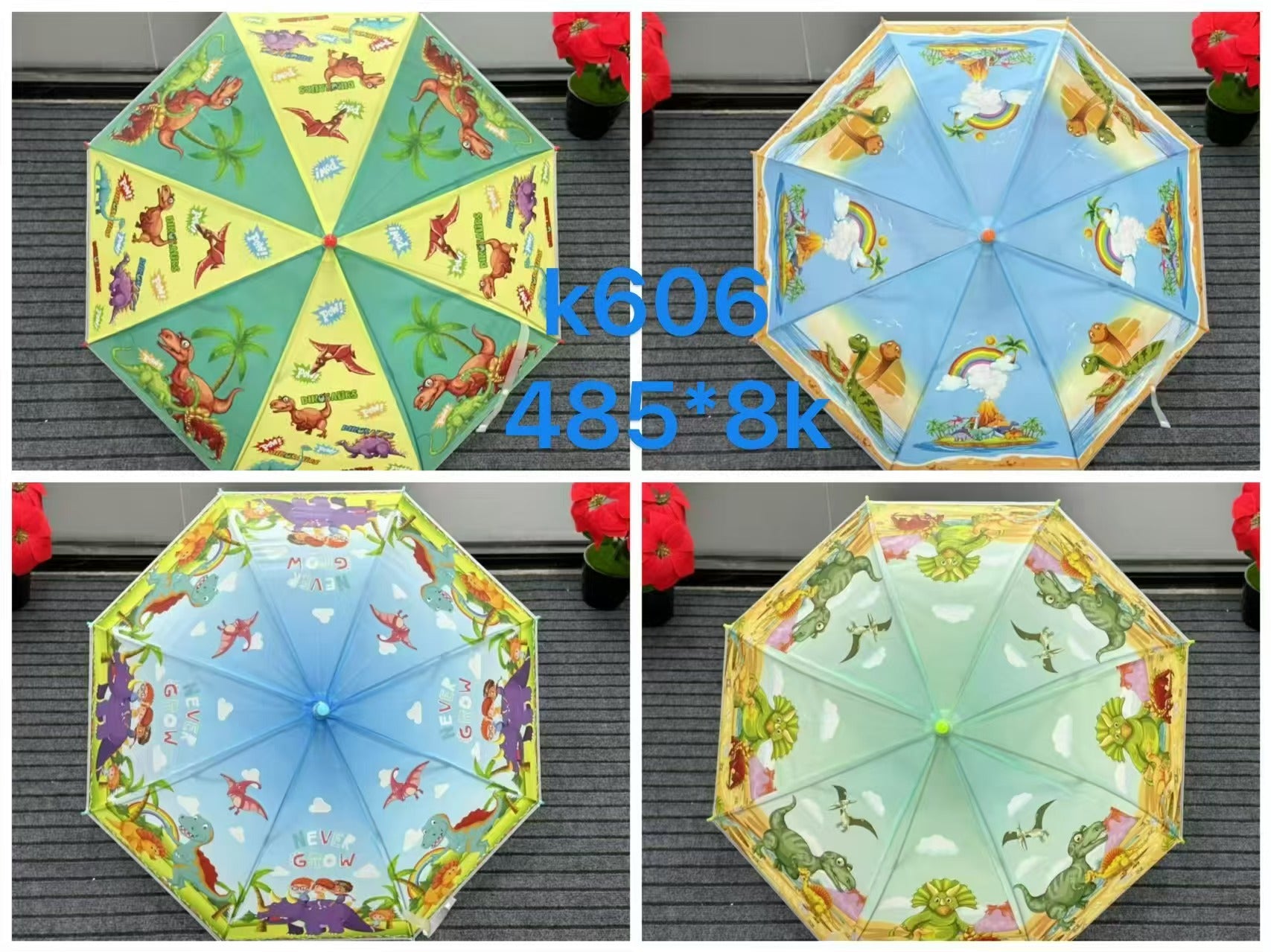 LOT DE 12 - Parapluie transparent ENFANT #606