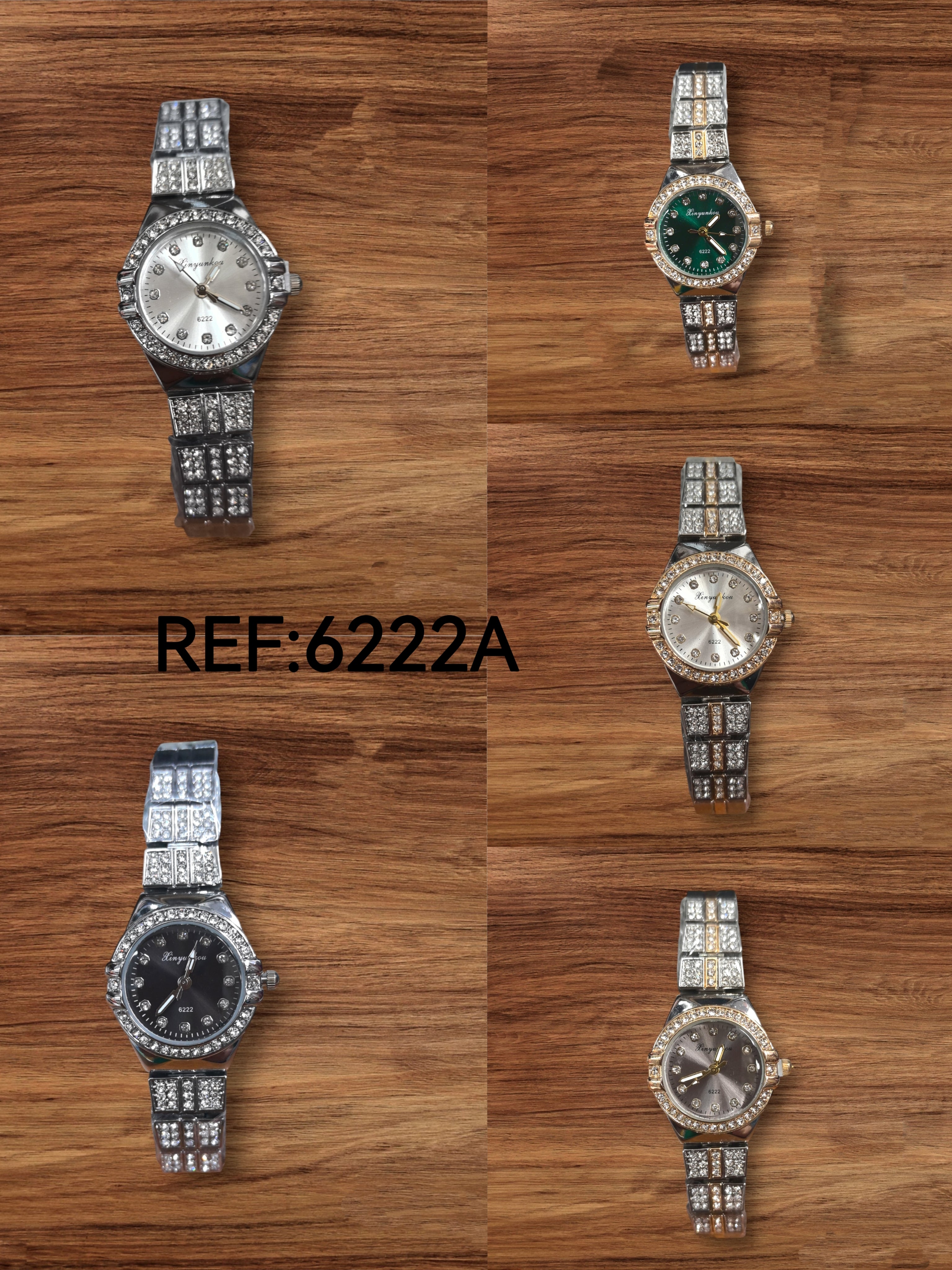 Montres femme bracelets métal 6222A (x5)