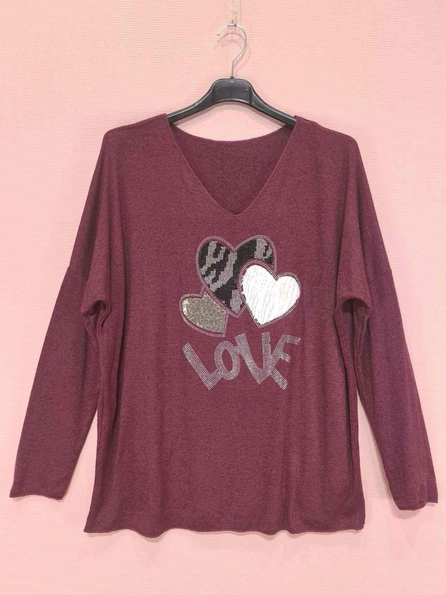 T-shirts Manches Longues Love (x8)