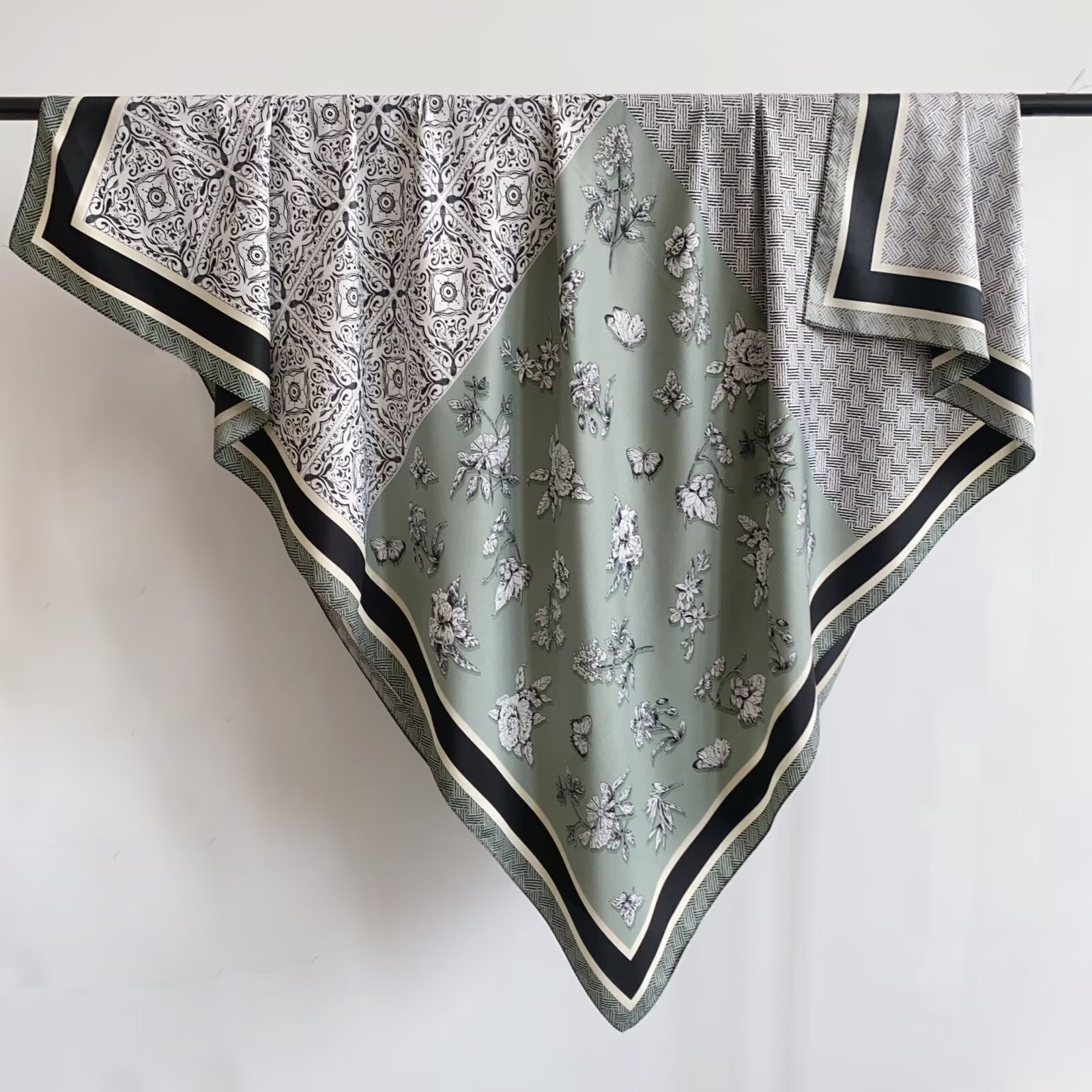 Foulard Carré touche soie 130×130cm (x6)#34