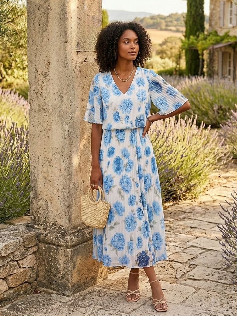 Robe Plissé Imprimée (x6)