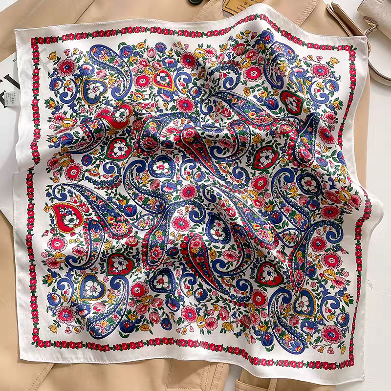 Foulard carré 90cm imprimé fantaisie (x10)#56