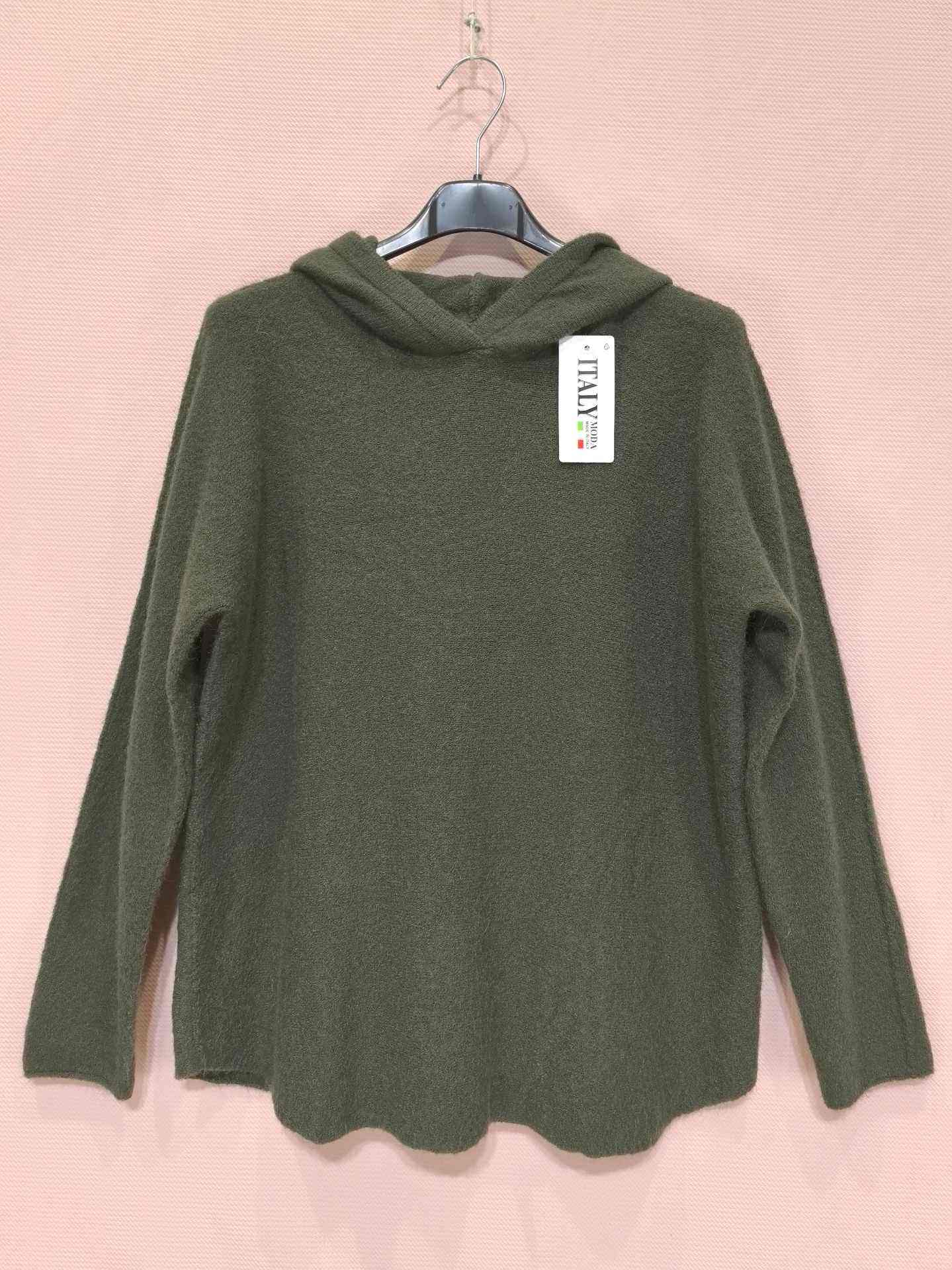 Pull En Maille Doux Avec Capuche (x8)