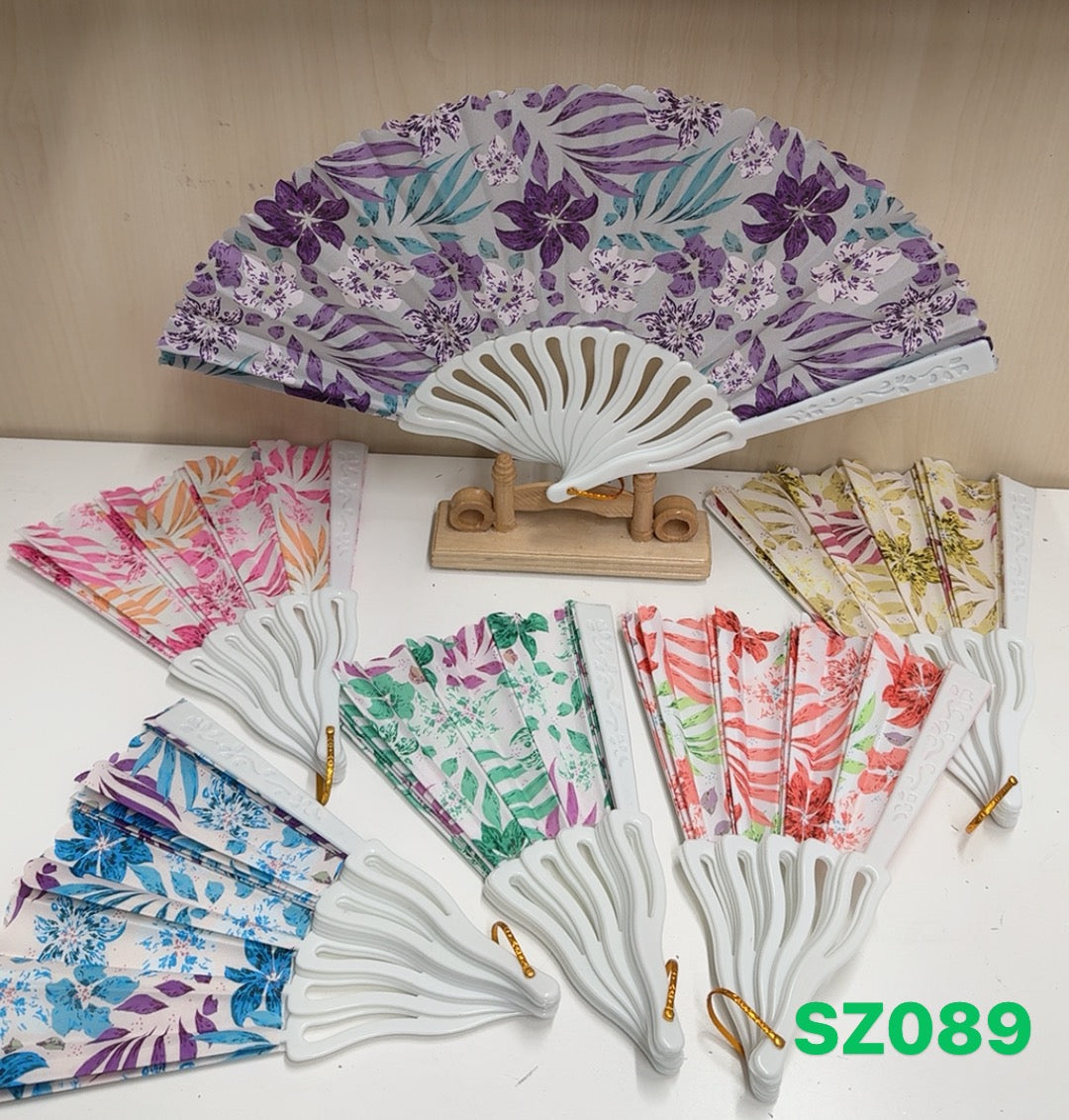 Éventails motif fleur(x12)#089