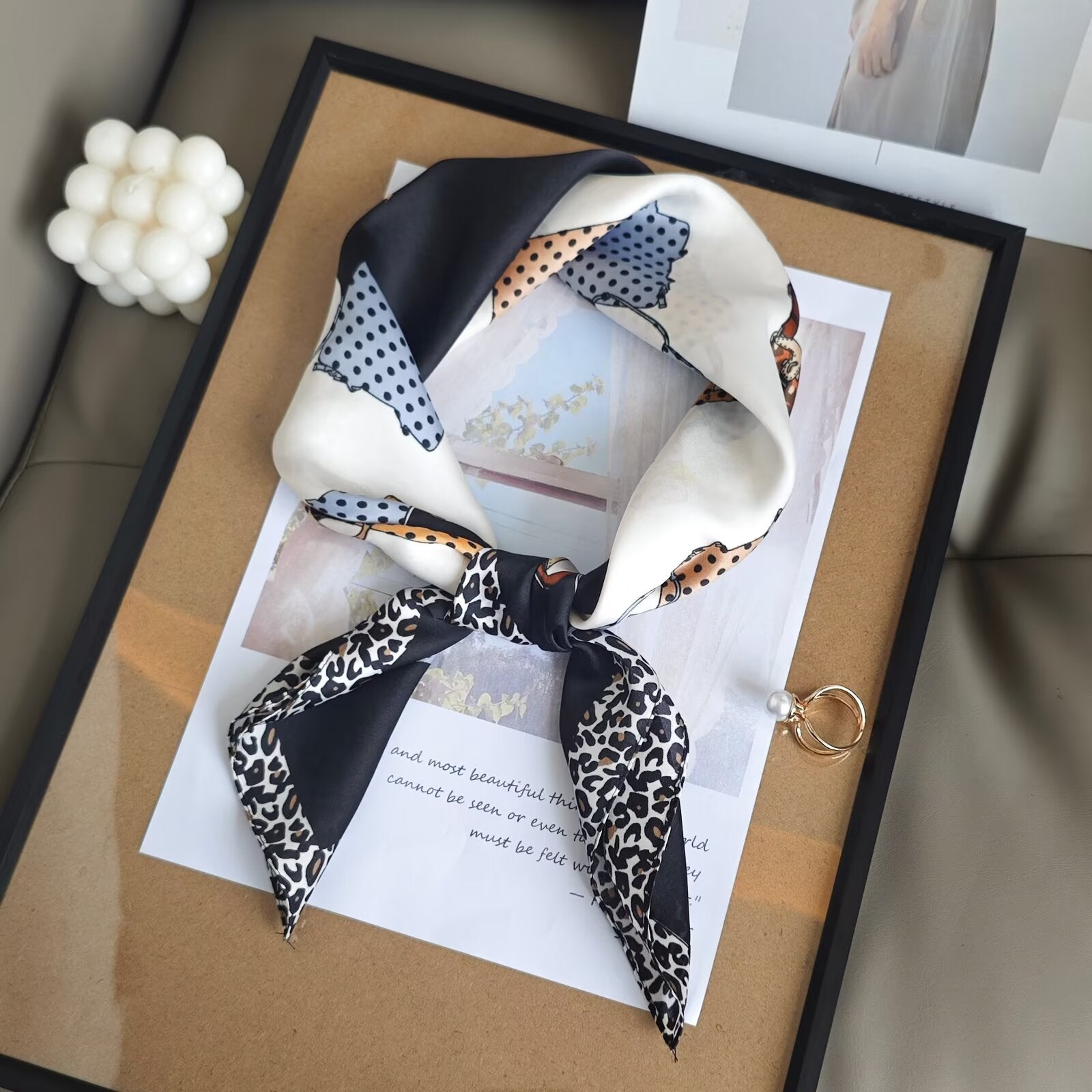 Foulard Carré touche soie 70cmx70cm (x12)#28