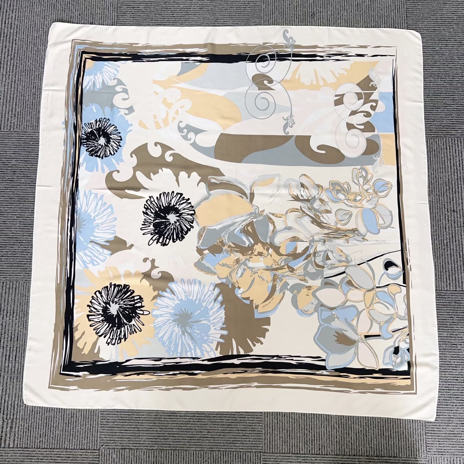 Foulard Carré touche soie 130×130cm (x6)#31