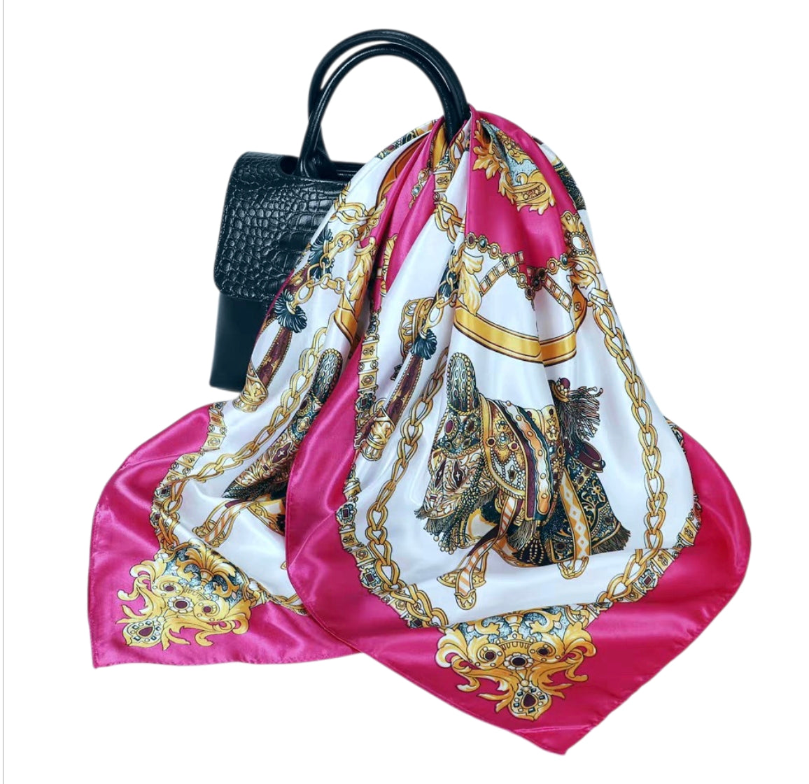 Foulard carré 90cm imprimé fantaisie (x10)#69