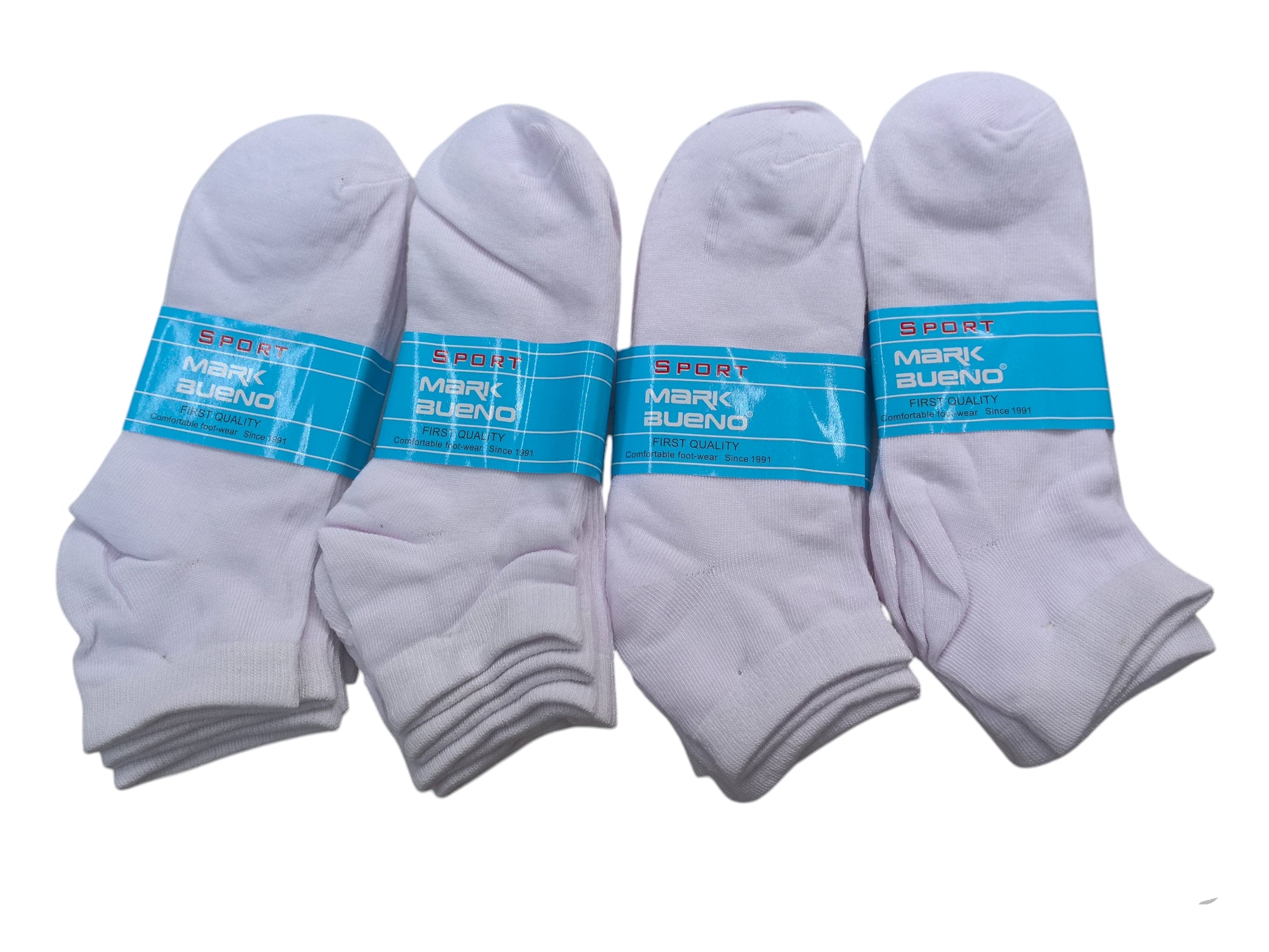 FEMME Chaussettes blanches courtes en coton (x24)