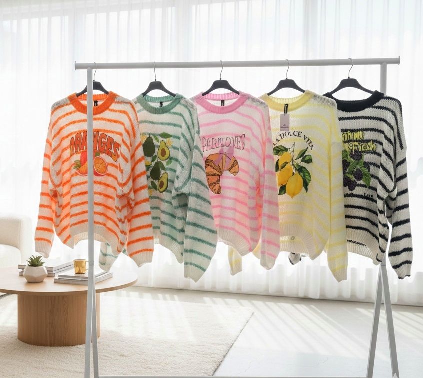 Pull Fluo Over Size (x6)