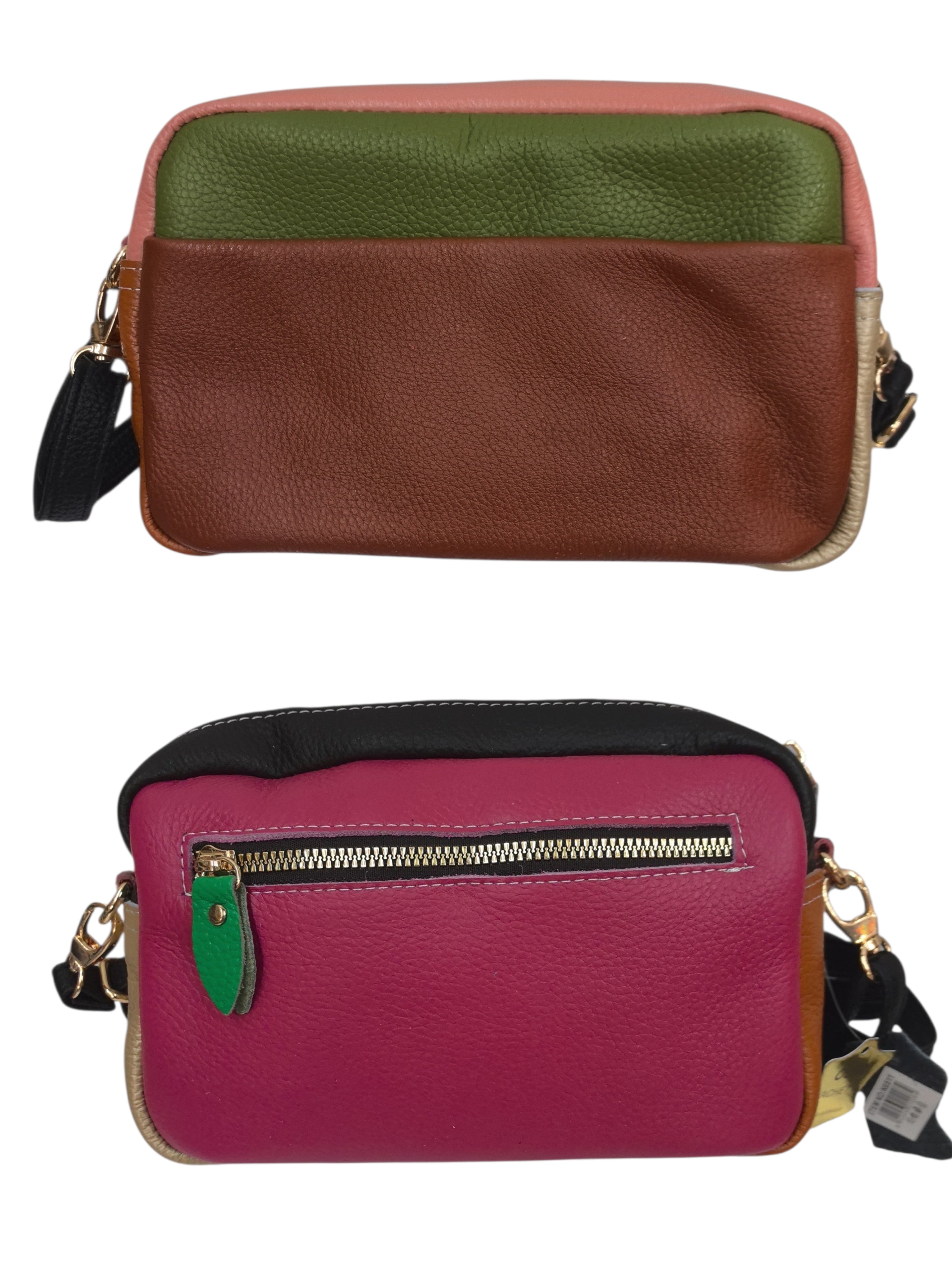 Sac multicouleur- Cuir véritable couleur (X6)