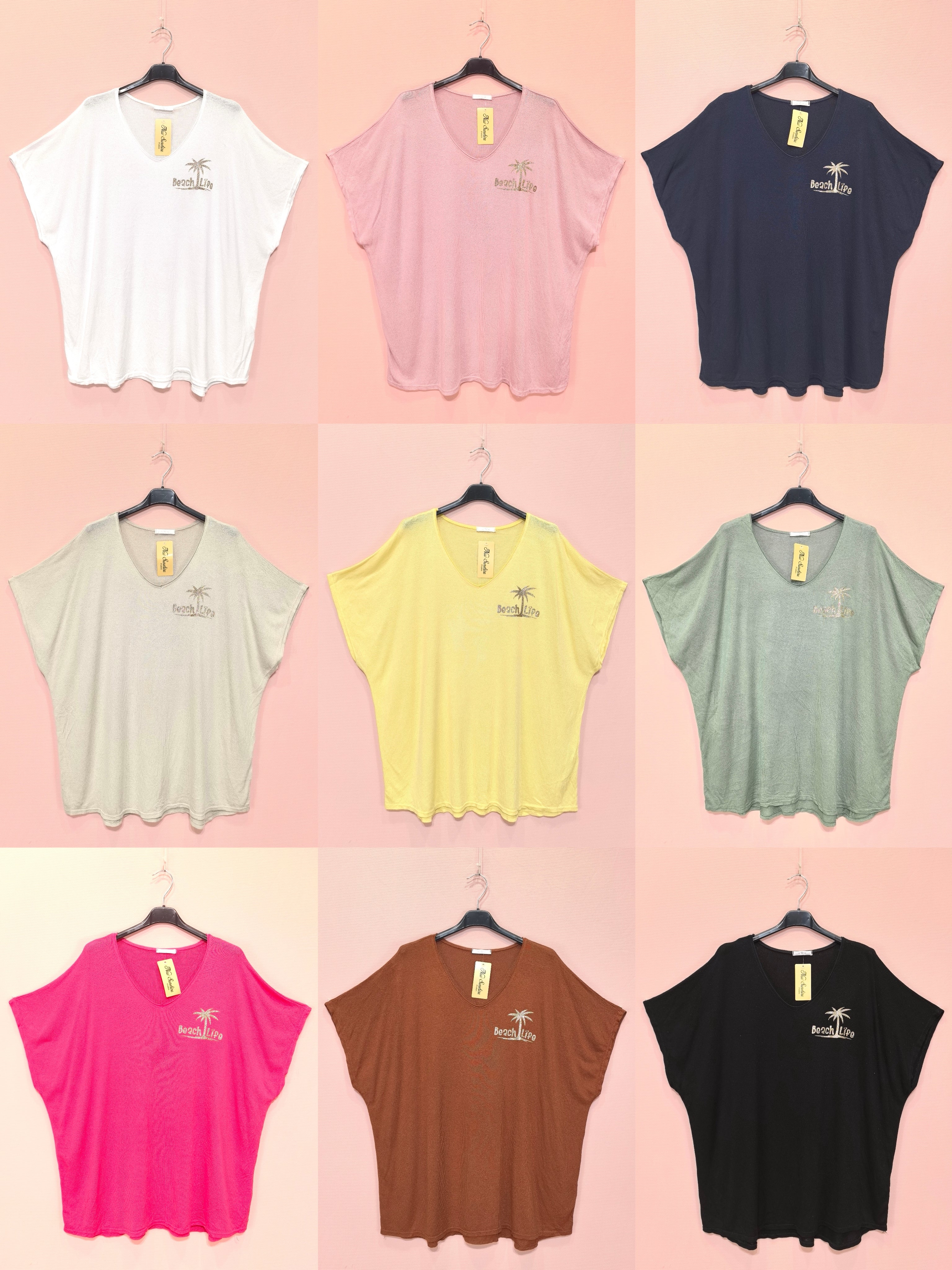 T-shirts Col V (x8)