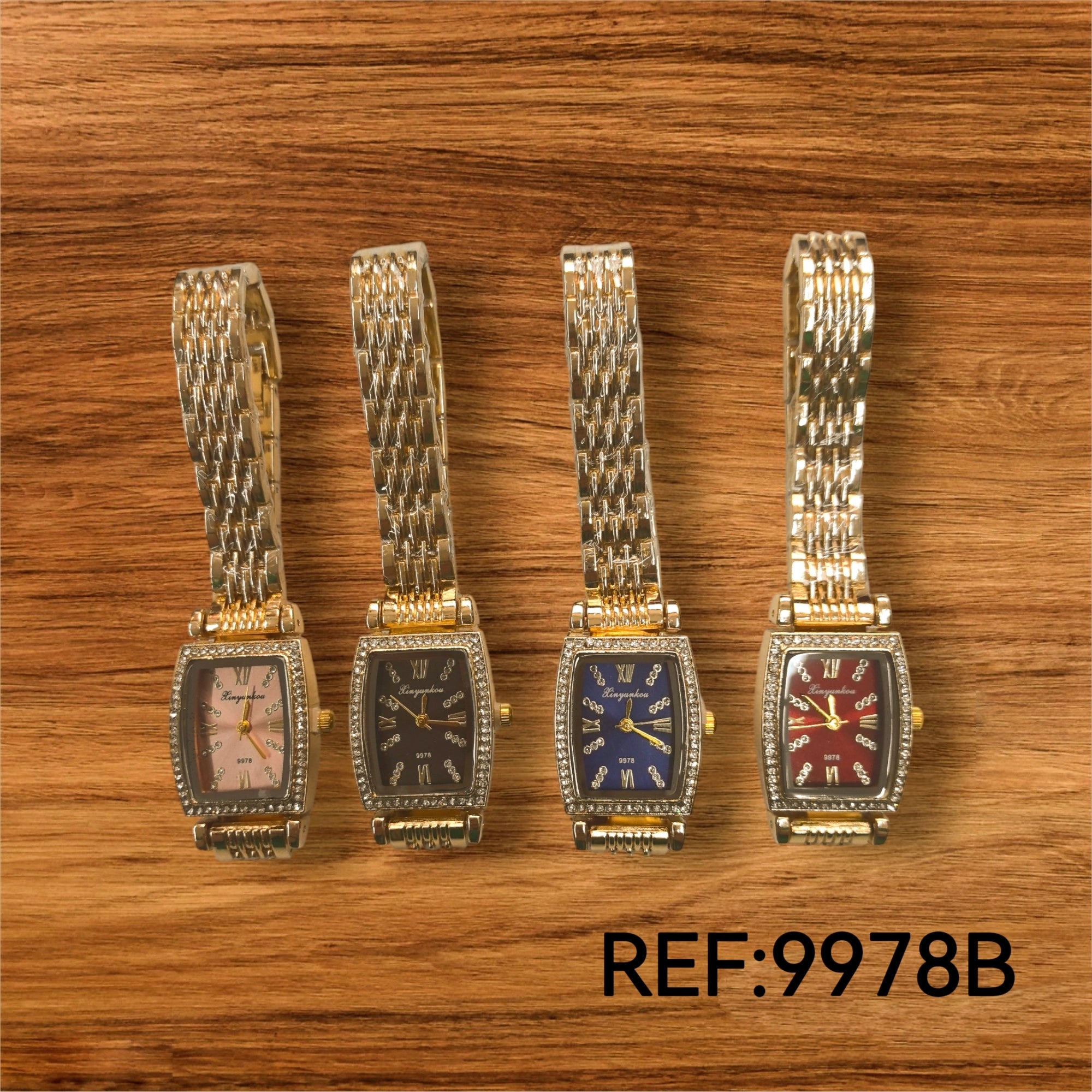 Montres femme bracelets métal Doré 9978B (x5)