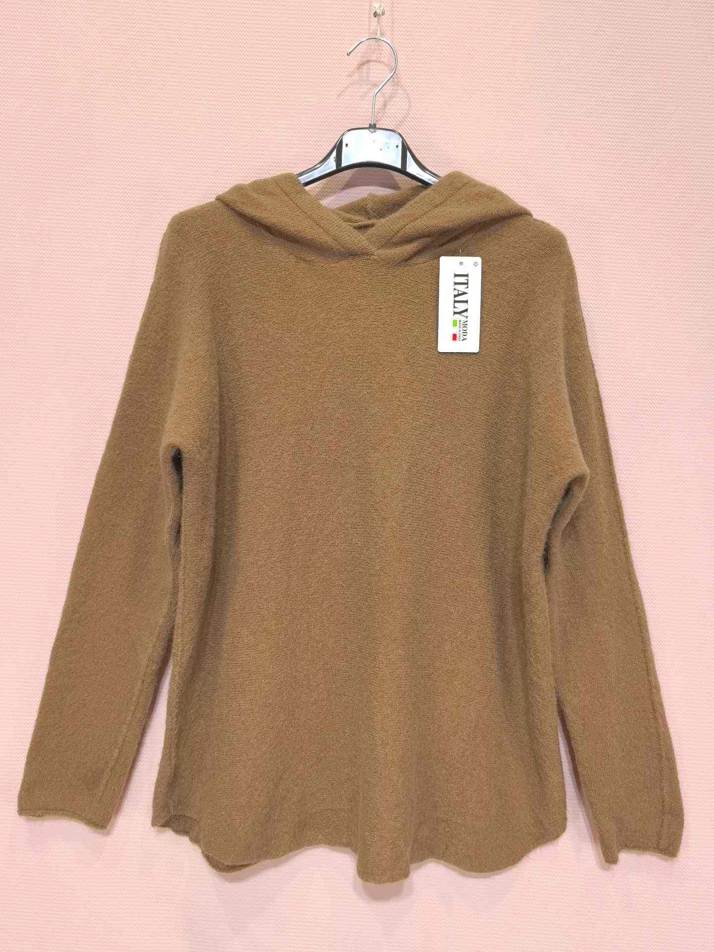 Pull En Maille Doux Avec Capuche (x8)