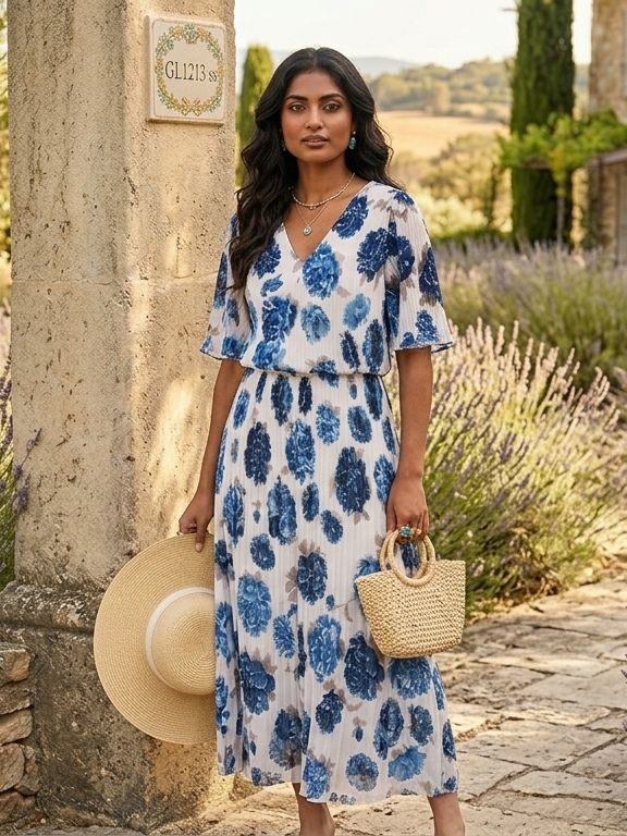 Robe Plissé Imprimée (x6)