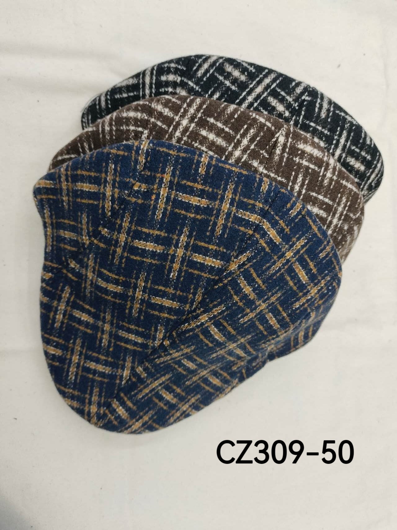 Béret homme motif tartan(x12)# 50