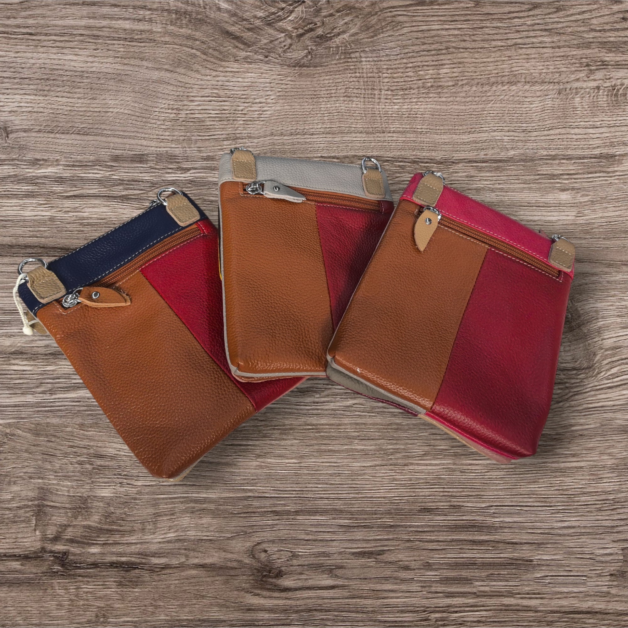 Sacoche multicouleur en Cuir véritable Pour Femme (X6)