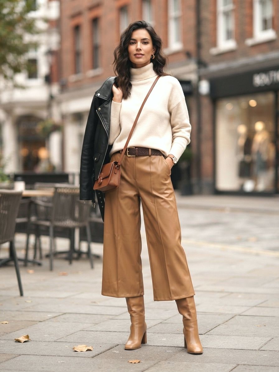 Jupe-culotte En Cuir (x6)