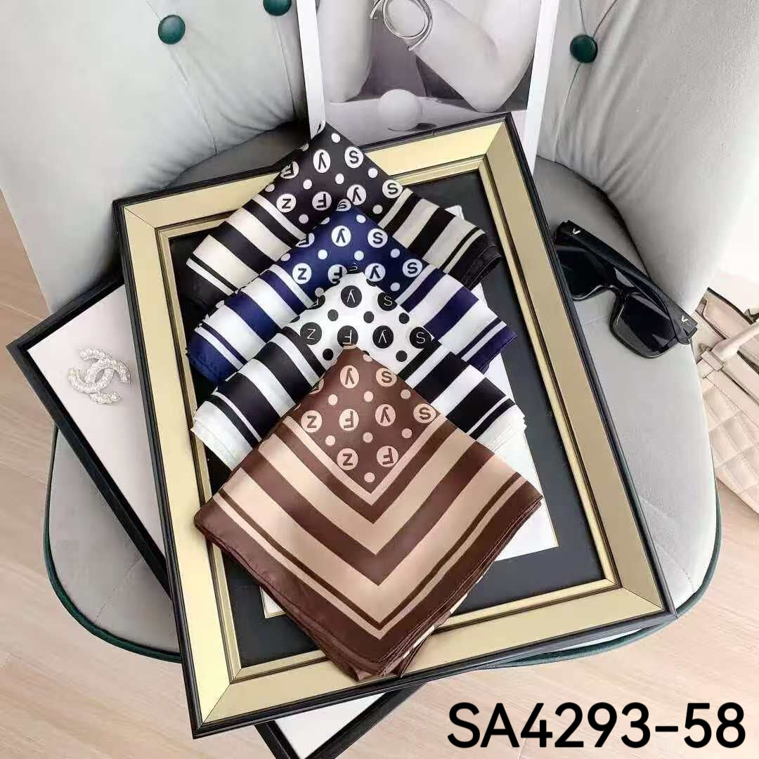 Foulard Carré touche soie 70cmx70cm (x12)#58