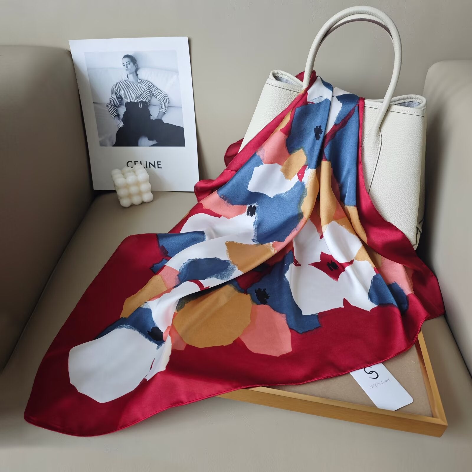 Foulard Carré touche soie 70cmx70cm (x12)#39