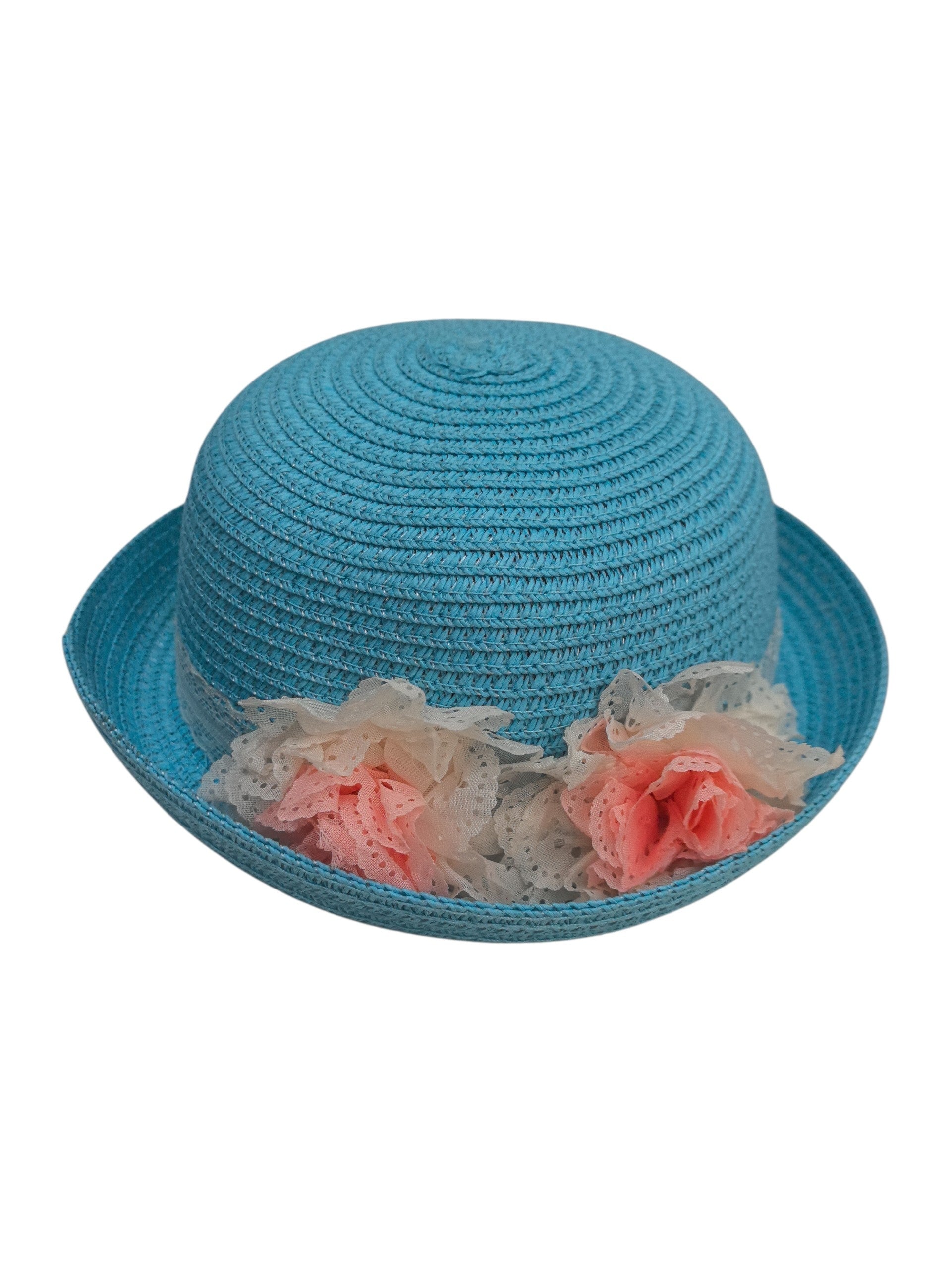 Chapeaux de paille taille enfant motif fleur (x12) #50