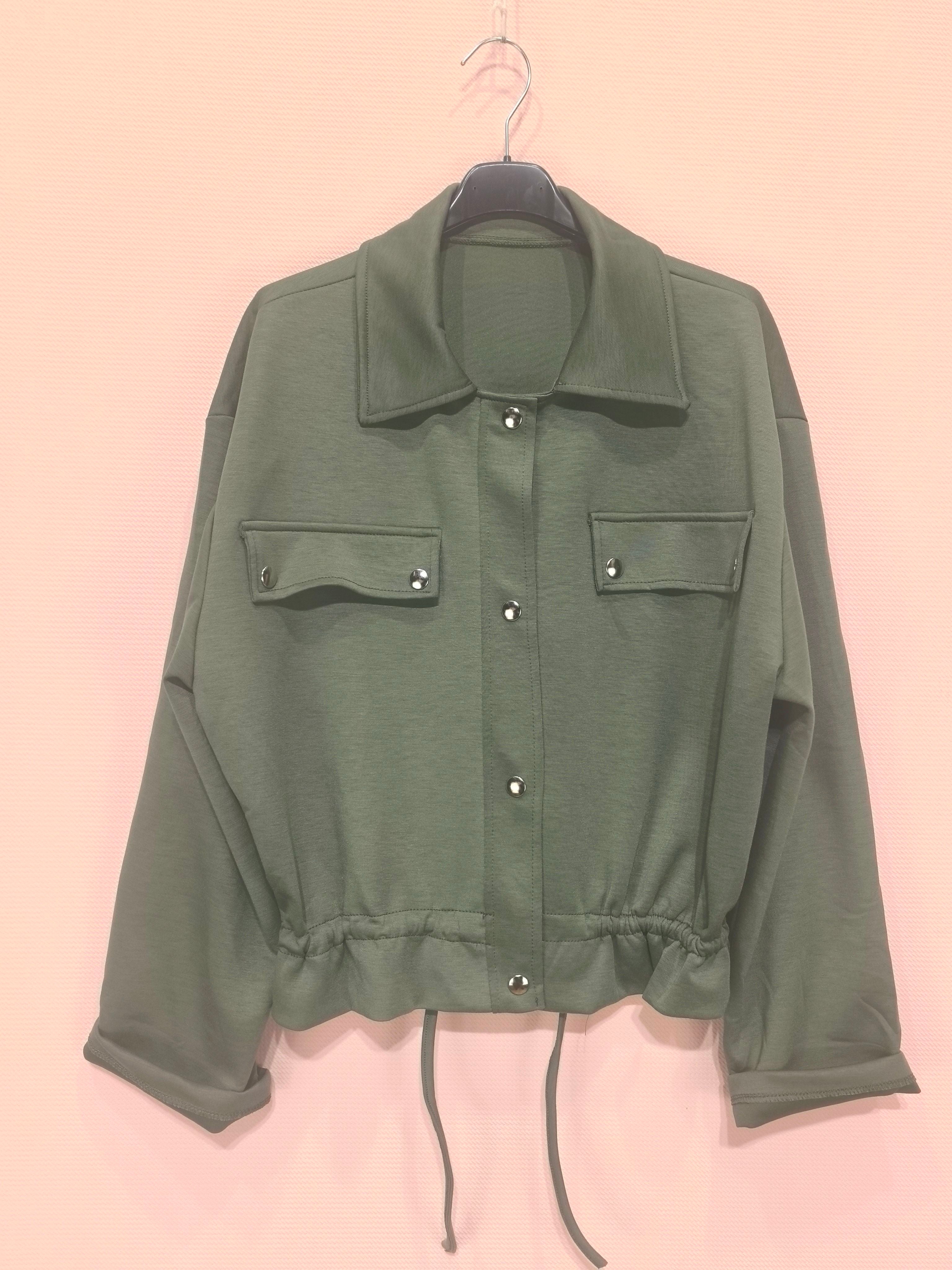 Veste courte à boutons pression (x6)