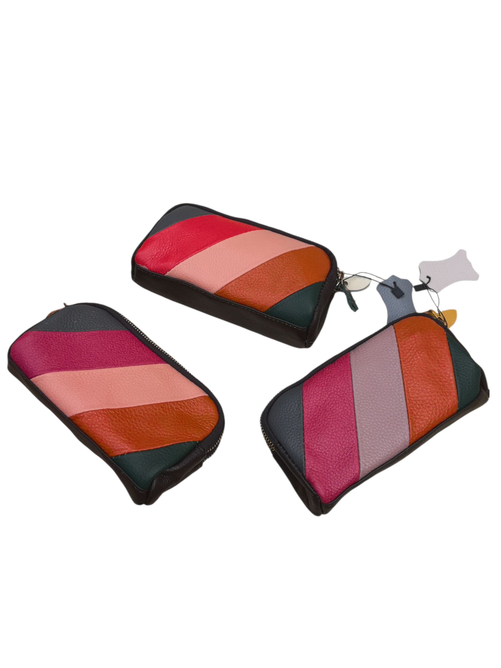 Porte monnaie- Cuir véritable Multicolore Couleurs(X6)