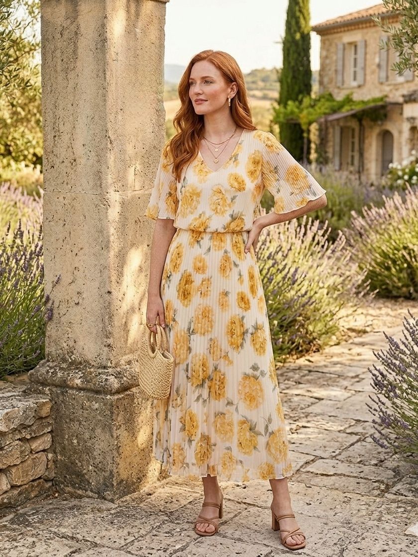 Robe Plissé Imprimée (x6)