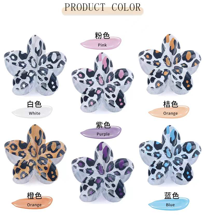 pinces cheveux Imprimé léopard (x12)#3