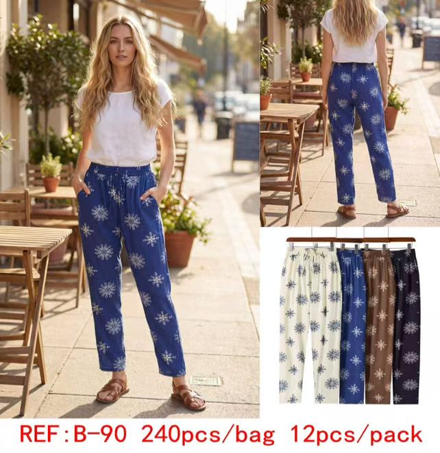 Pantalon Fluide Imprimé (x12)#90