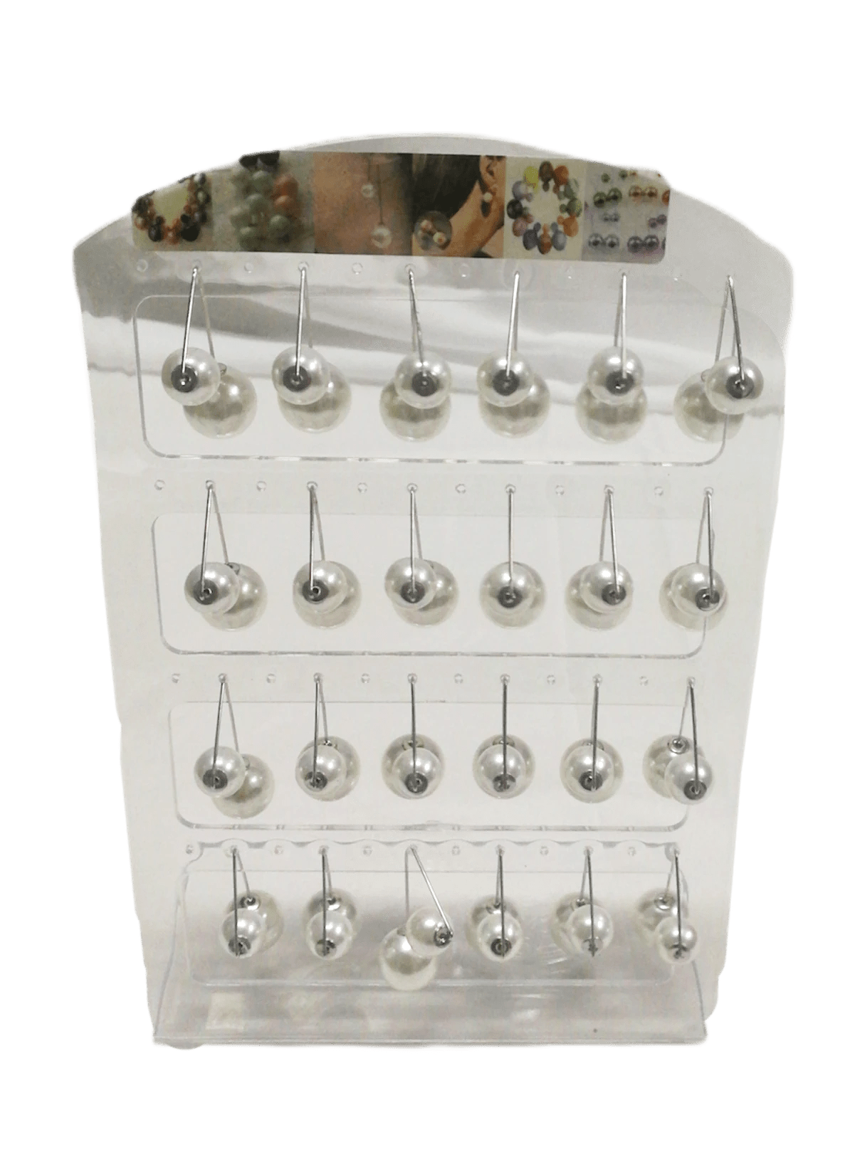LOT DE 12 - Boucles d'oreilles double perle 0,62€/paire | Grossiste-pro