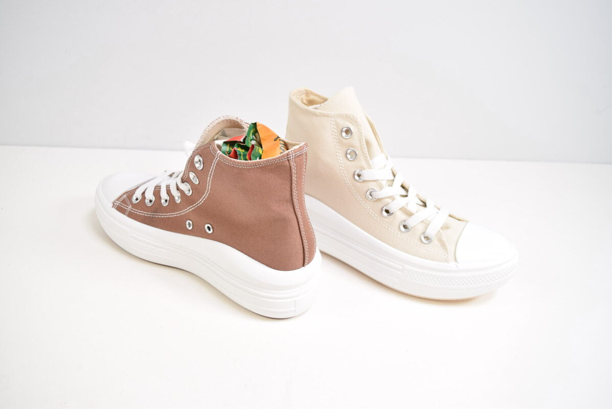 Basket Haut Femme Motif Semelle Épaisse (x12)