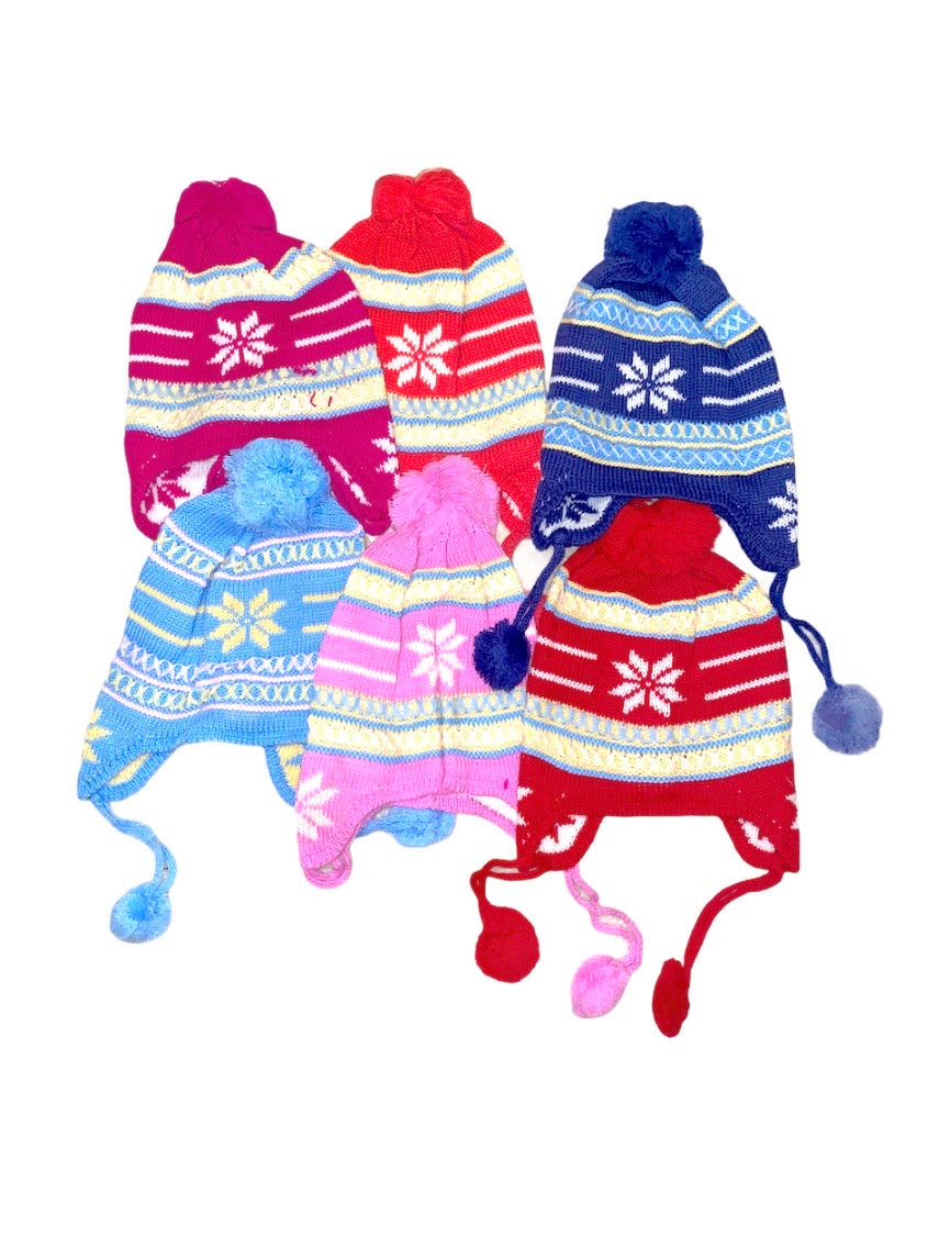 Bonnet cagoule enfant flocon (x12)