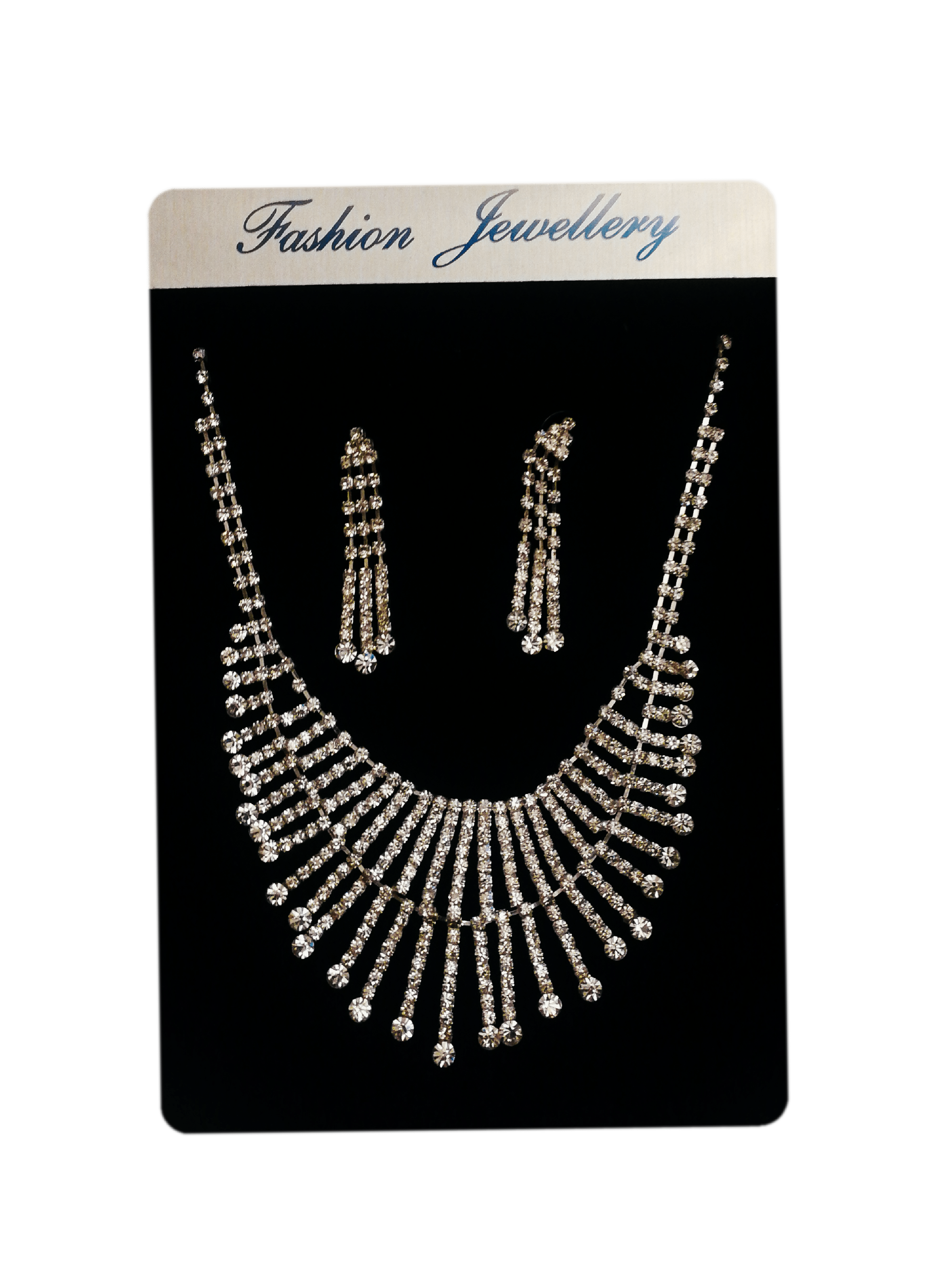 MARIAGE - Parure Megane (Collier + Boucles d'oreilles) | Grossiste-pro