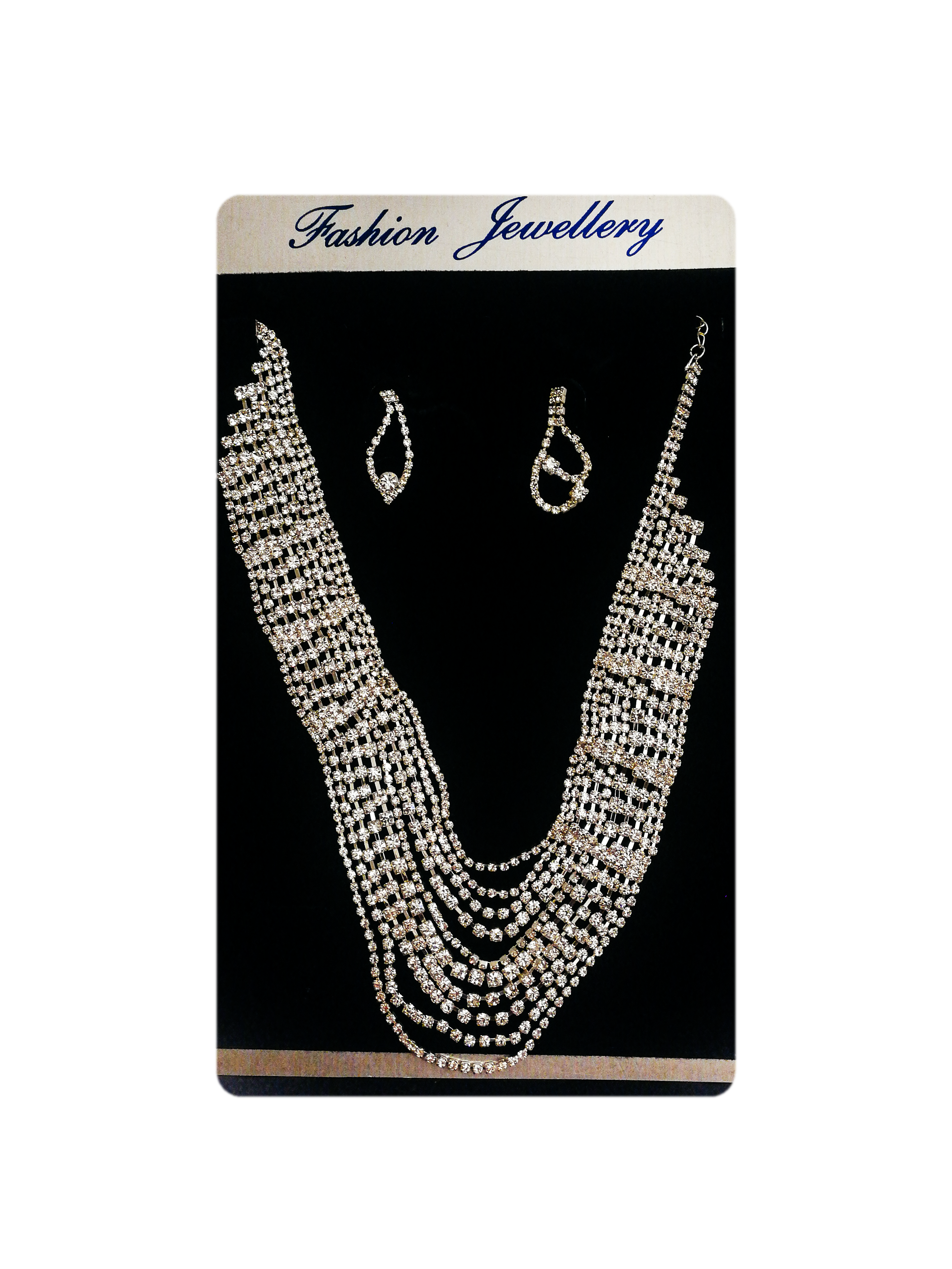 MARIAGE - Parure Agnès (Collier + Boucles d'oreilles) | Grossiste-pro