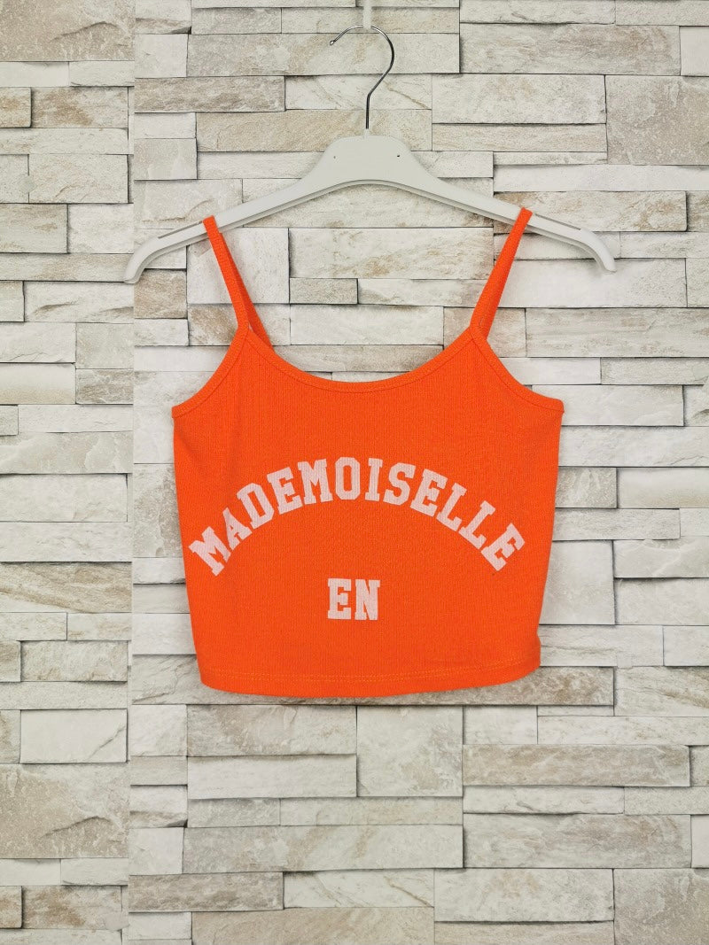 Débardeur crop top Mademoiselle (x12)