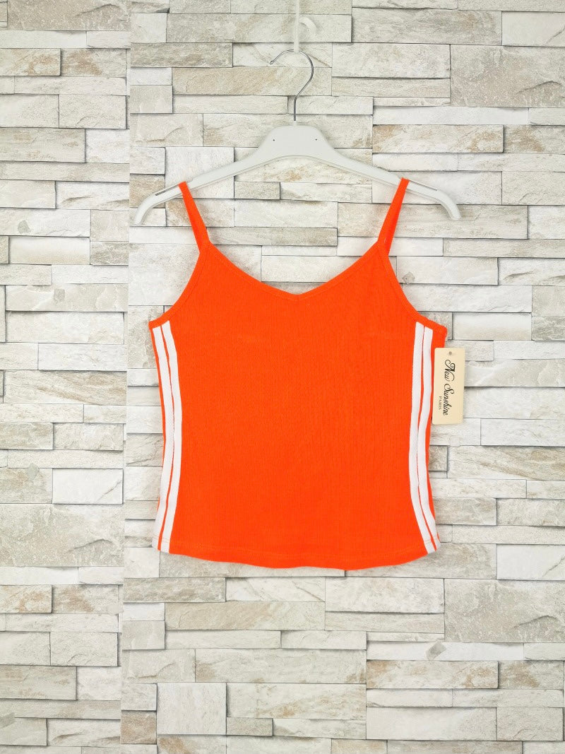 Débardeur crop top bande (x12)