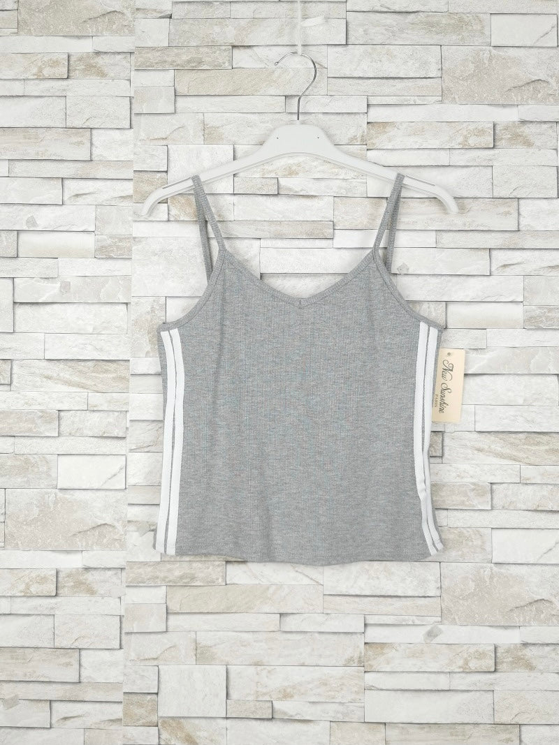 Débardeur crop top bande (x12)