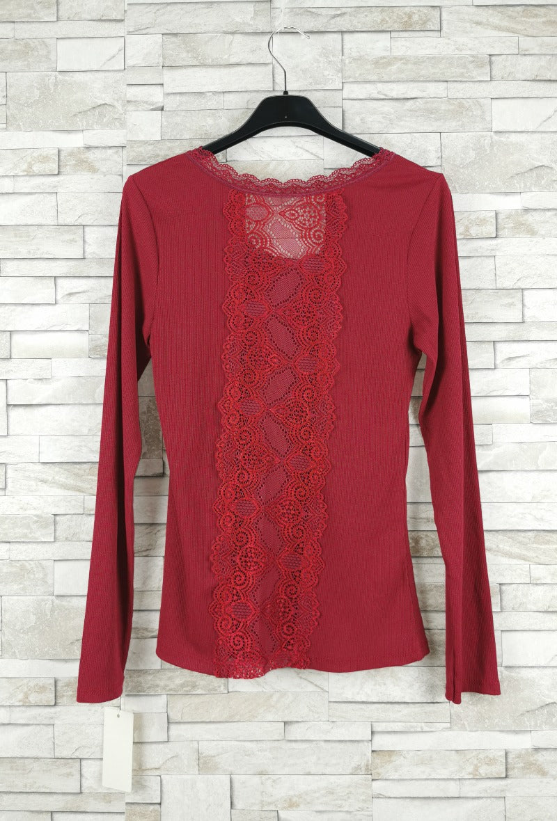 T-shirt en dentelle manche longue (x9)