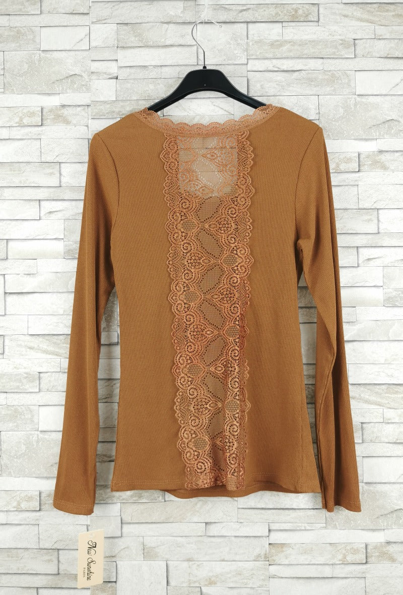 T-shirt en dentelle manche longue (x9)
