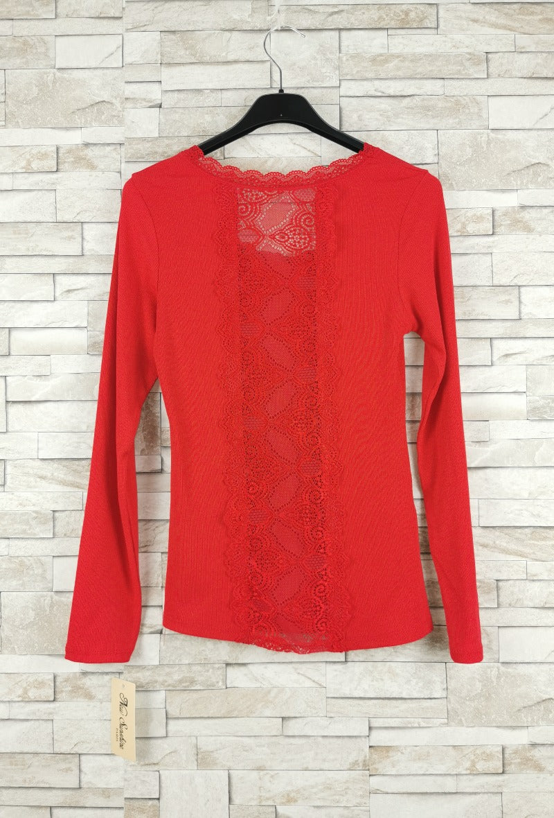 T-shirt en dentelle manche longue (x9)