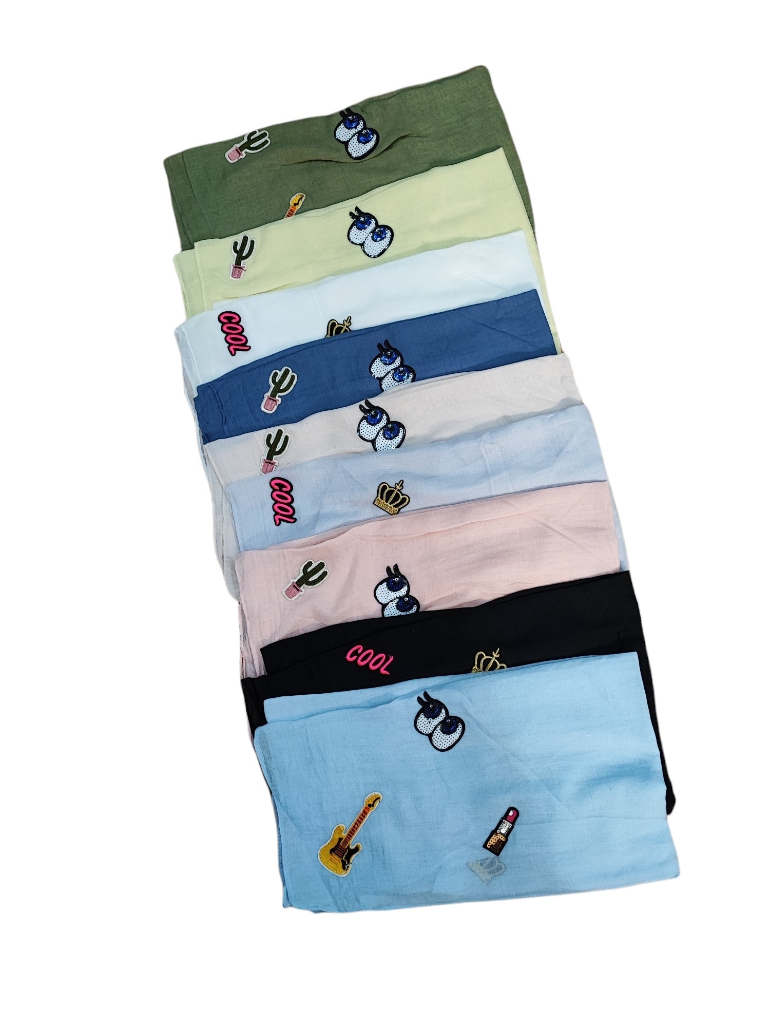 Foulard châle Ecusson brodé thermocollant(x12)