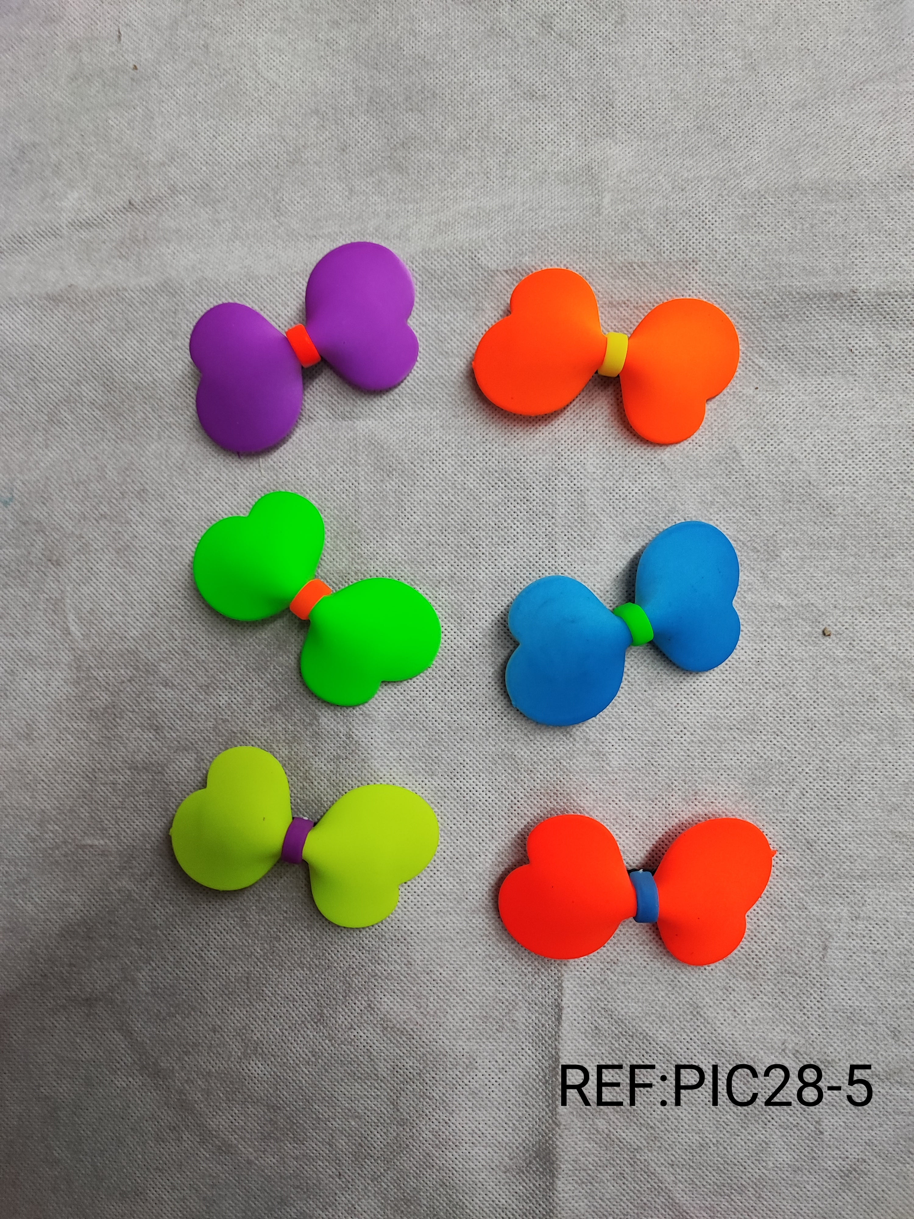 Barrette pince cheveux couleur fluo (3x12)