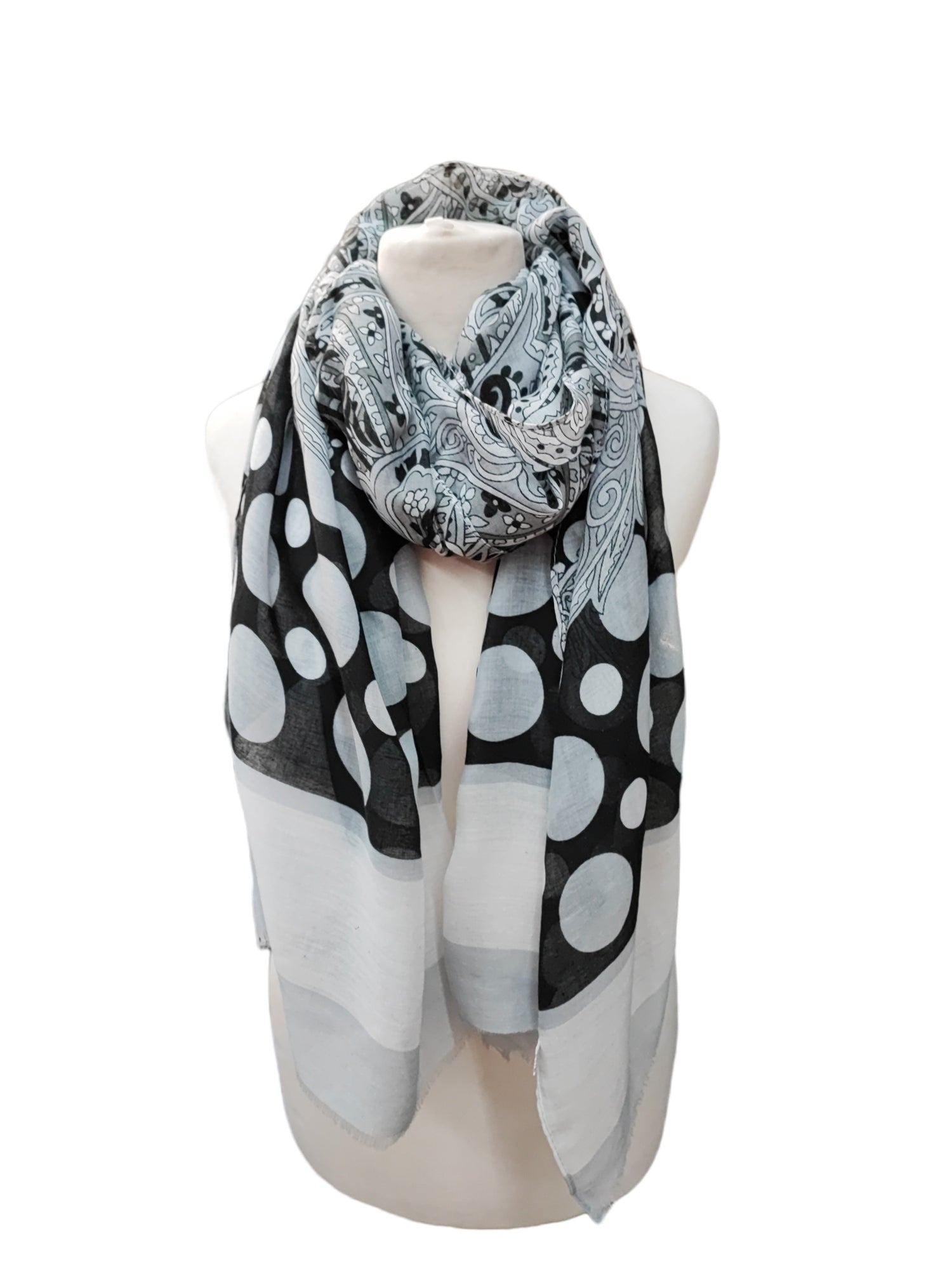 Foulard motif pois Paisley bohème (x12)