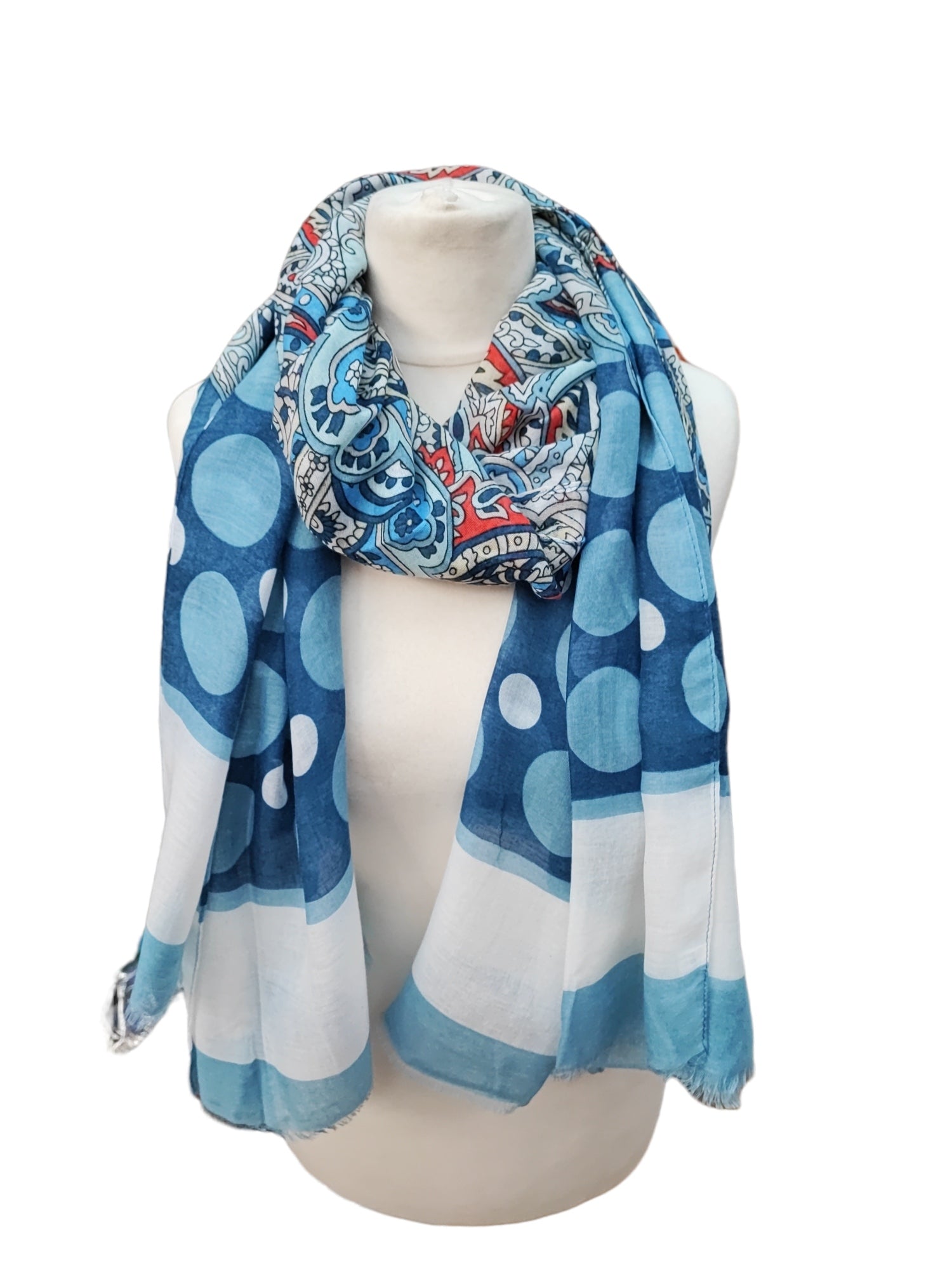 Foulard motif pois Paisley bohème (x12)