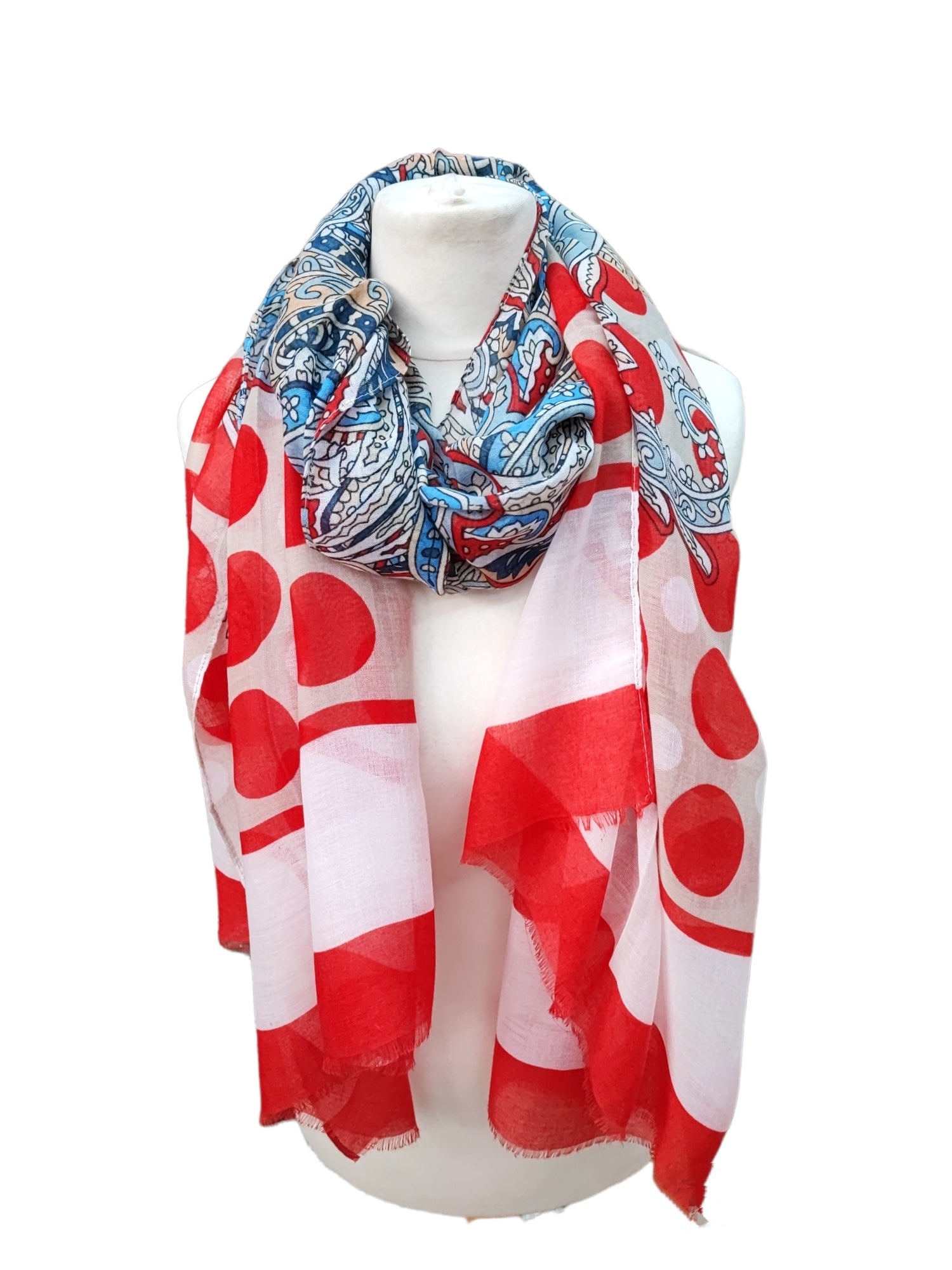 Foulard motif pois Paisley bohème (x12)