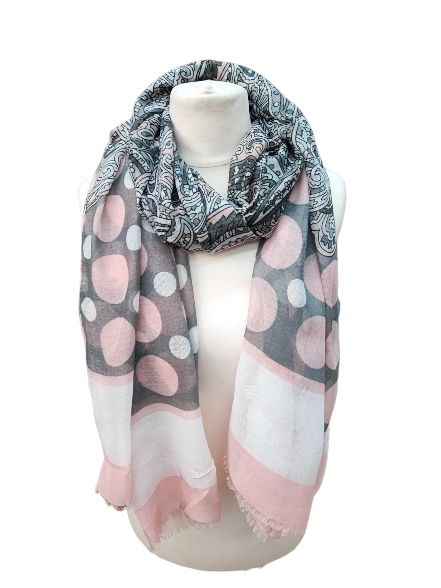 Foulard motif pois Paisley bohème (x12)