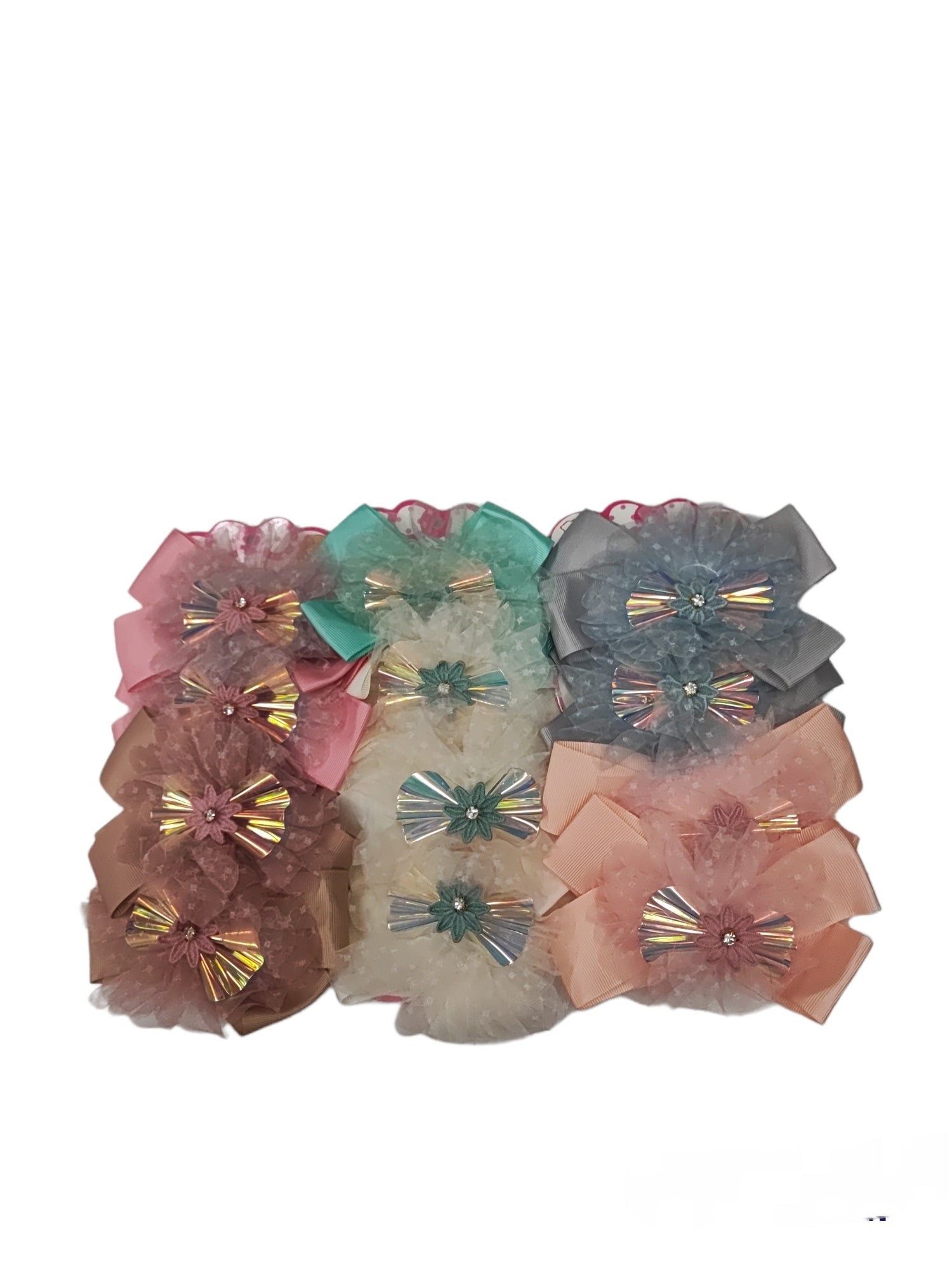Barrette pince motif nœud papillon (x12)