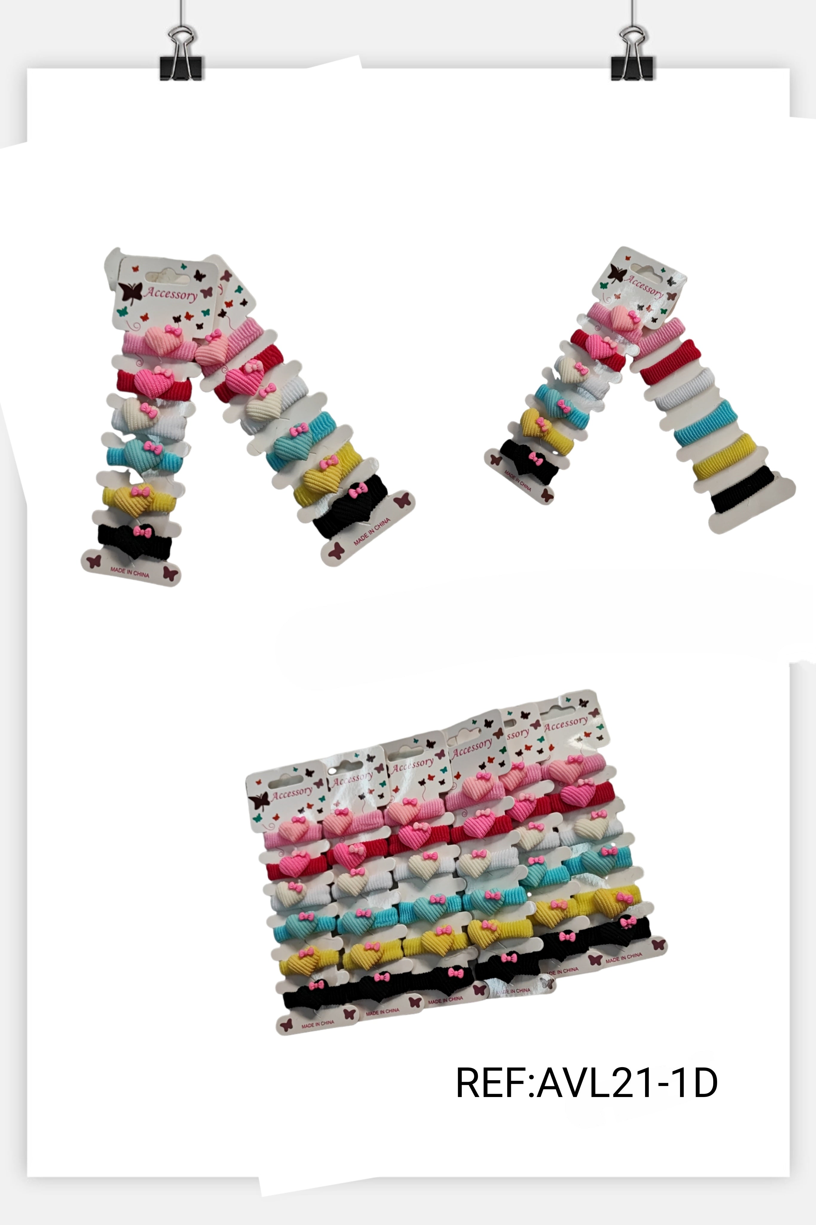 Plaque de 6 Élastiques Chouchou enfant (x12)