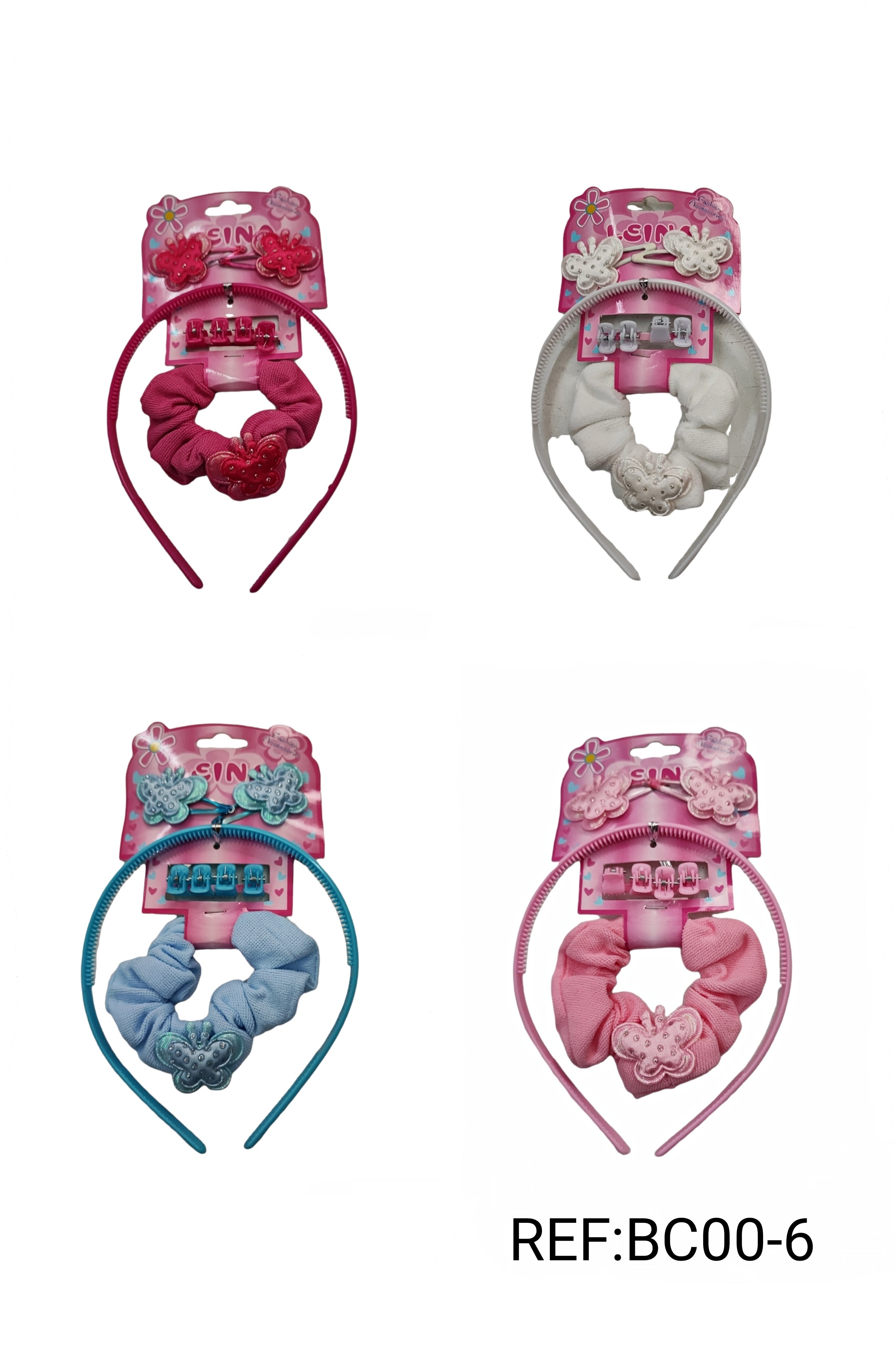 Serre-tête barrettes chouchou enfant (x12)