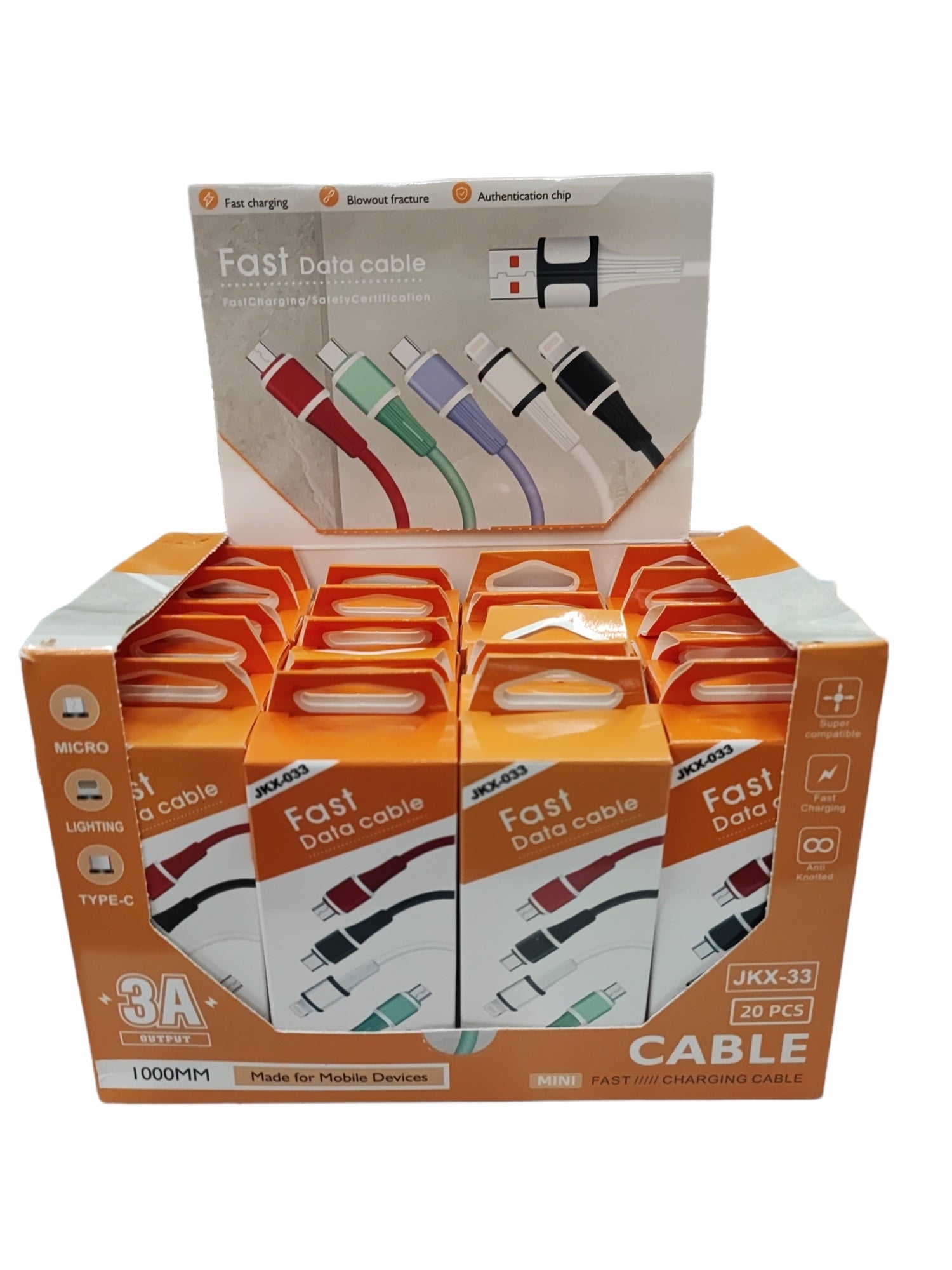 TYPE-C chargeur câble 1M (x20)